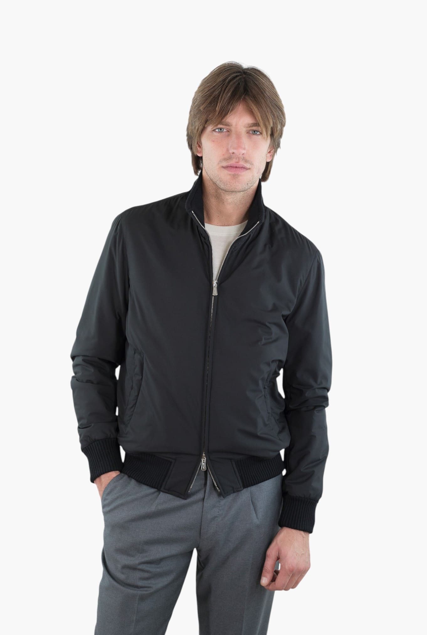 MANDELLI Giubbino Airstop Cashmere Loro Piana Nero