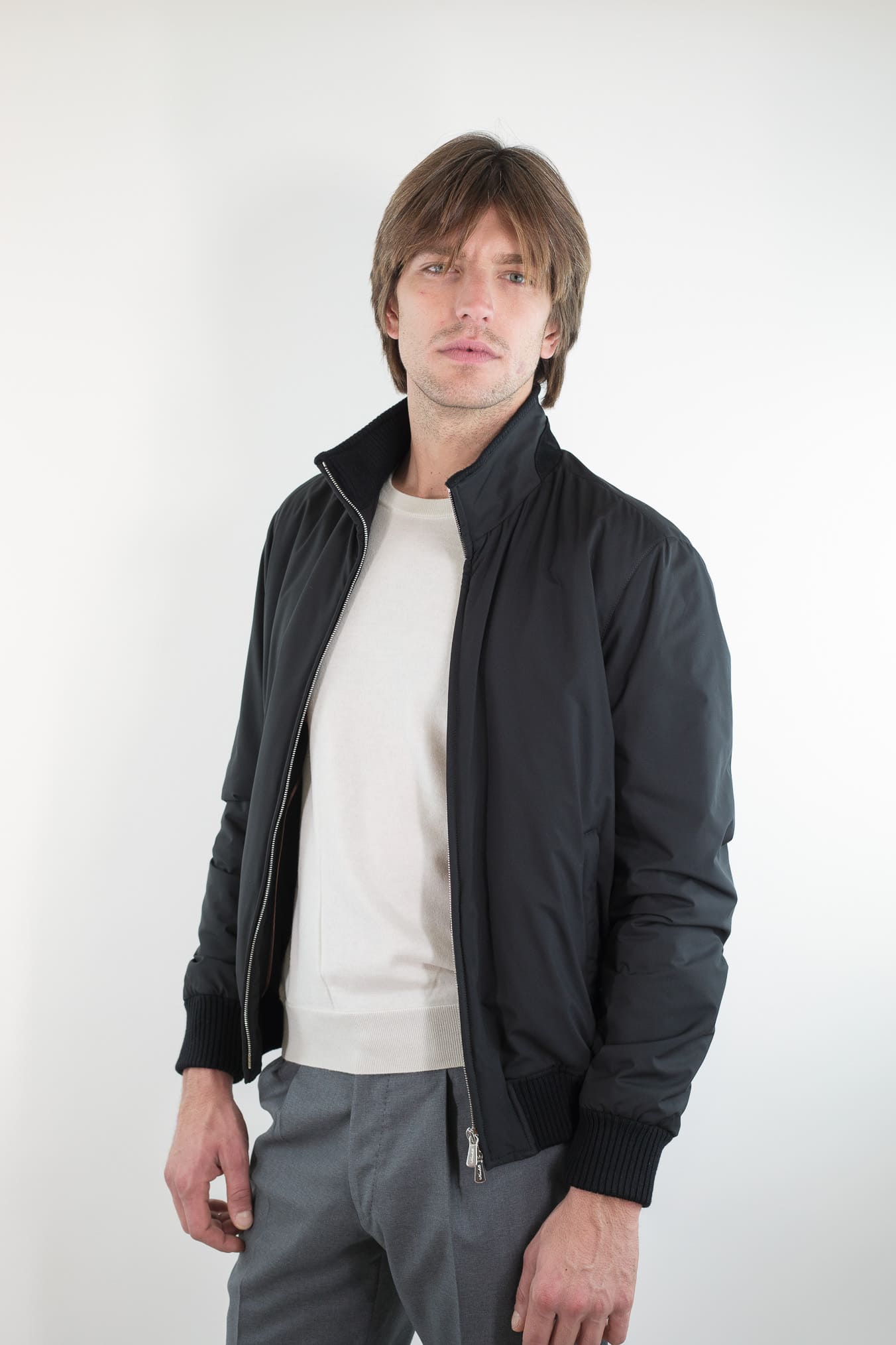 MANDELLI Giubbino Airstop Cashmere Loro Piana Nero