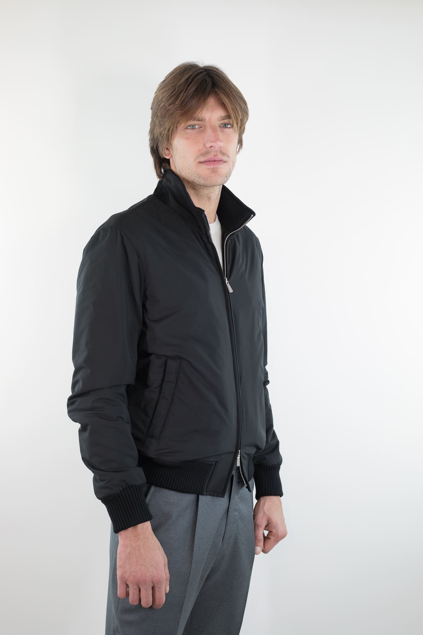 MANDELLI Giubbino Airstop Cashmere Loro Piana Nero