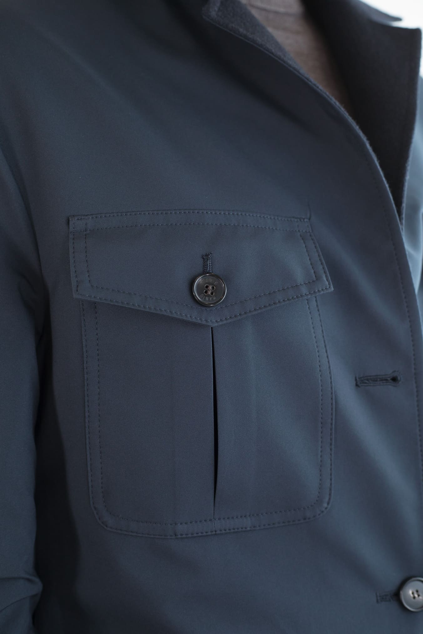 MANTO Blazer Cashmere Reversibile Field Jacket Blu