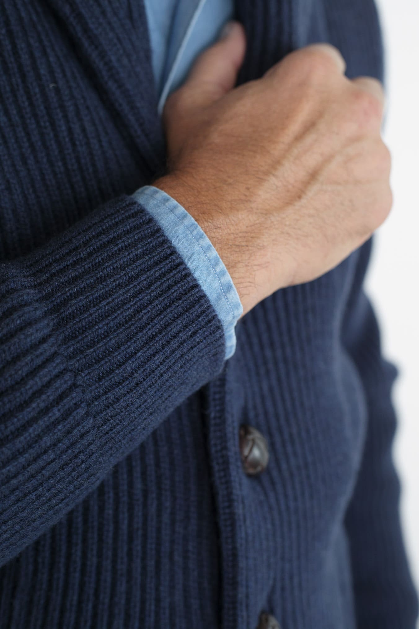 MC GEORGE OF SCOTLAND Cardigan Lana e Cashmere Blu