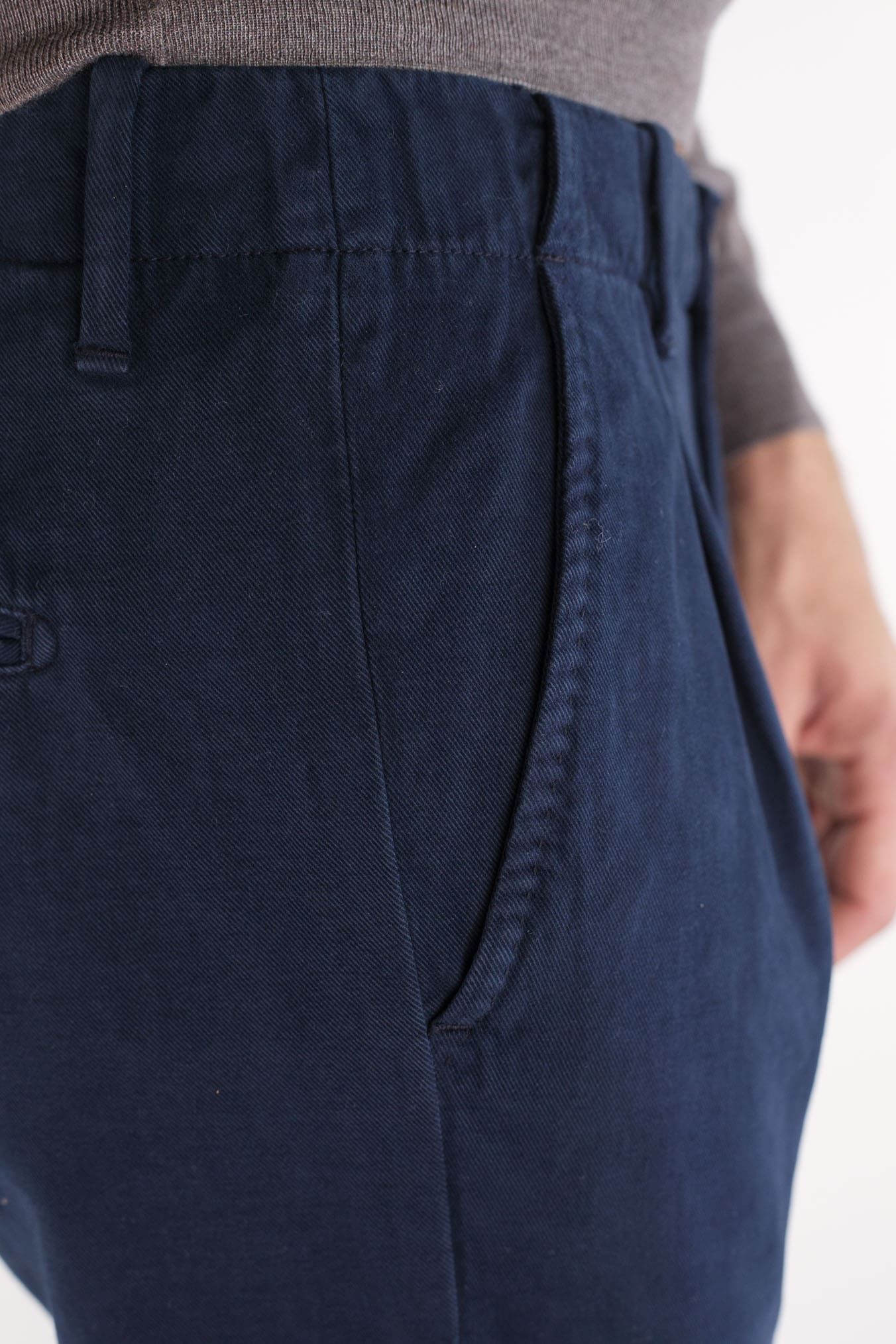 MYTHS Pantaloni Supersoft Cotone Cashmere Blu