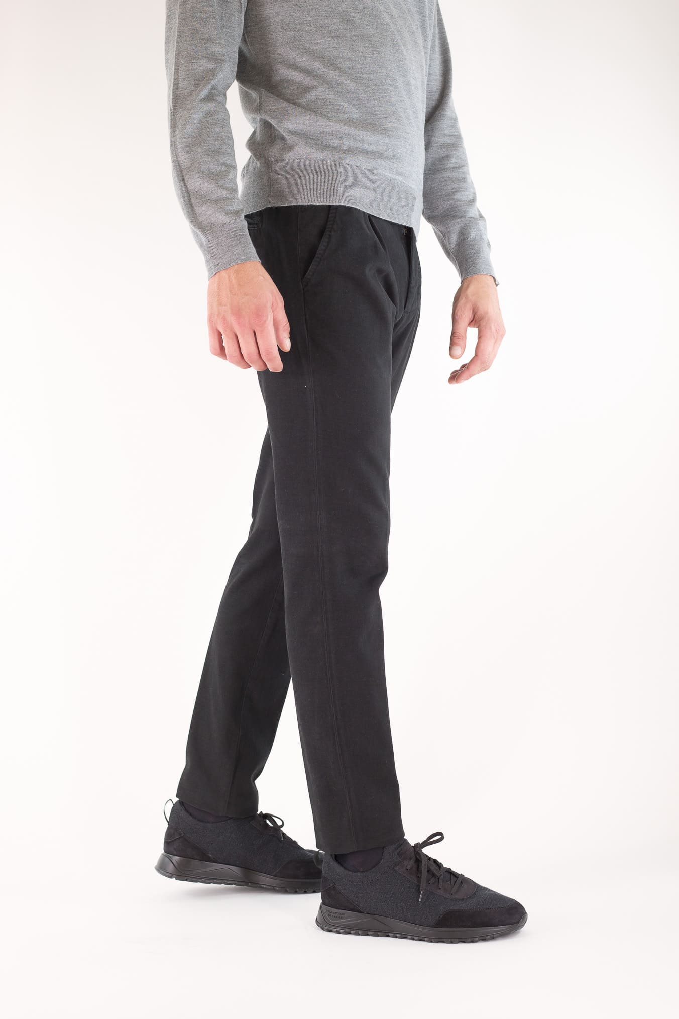 MYTHS Pantaloni Supersoft Cotone Cashmere Nero