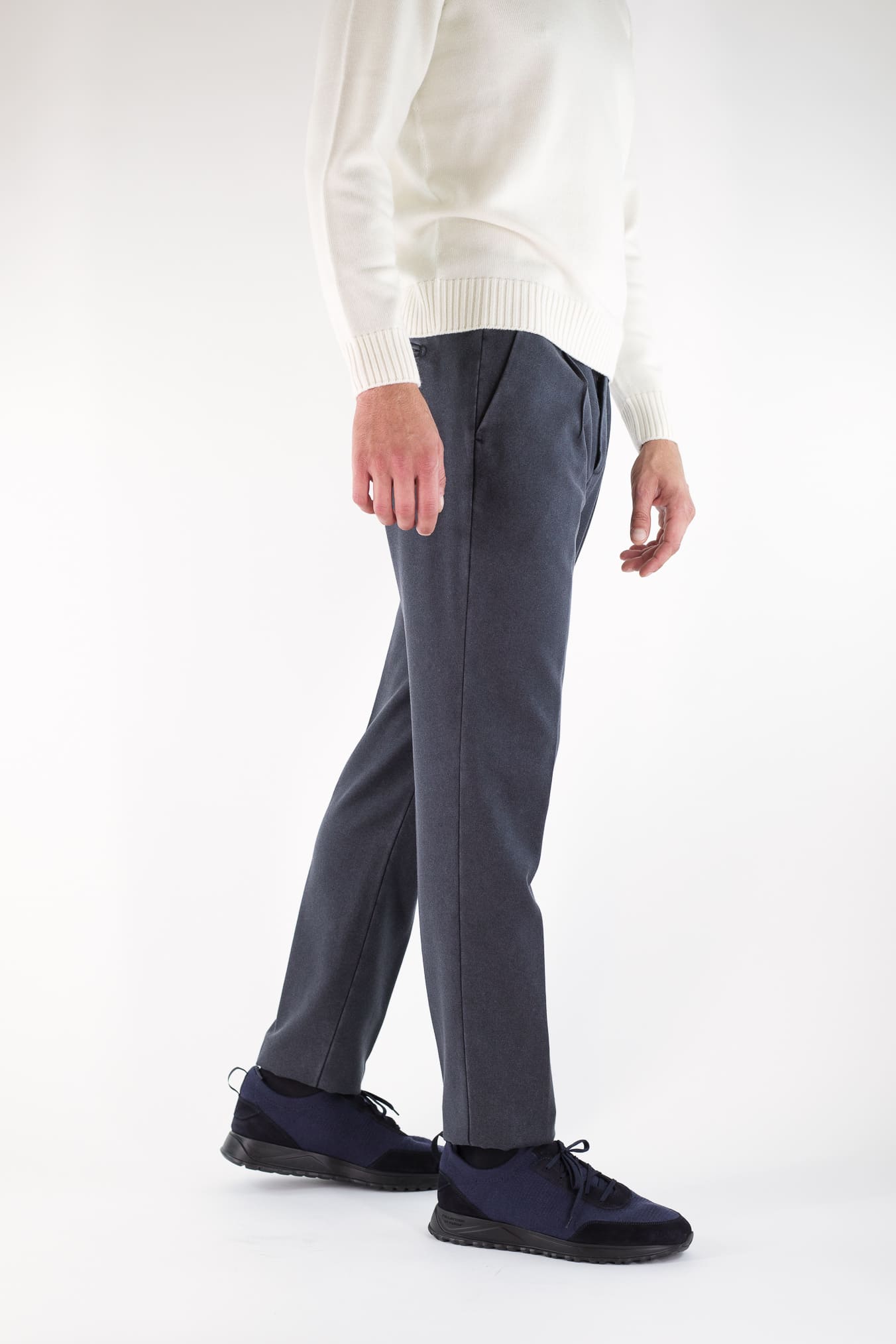 MYTHS Pantaloni Vintage Wool Cashmere Blu