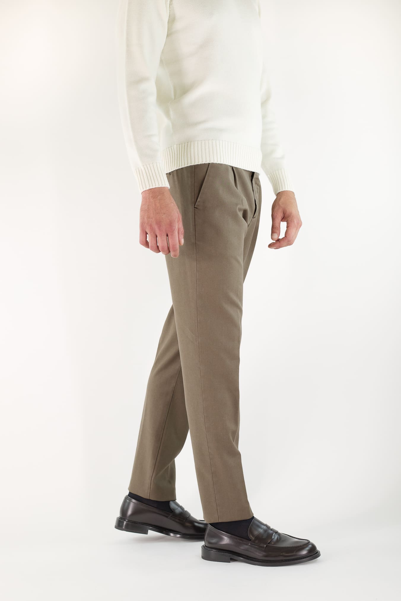 MYTHS Pantaloni Vintage Wool Cashmere Tortora
