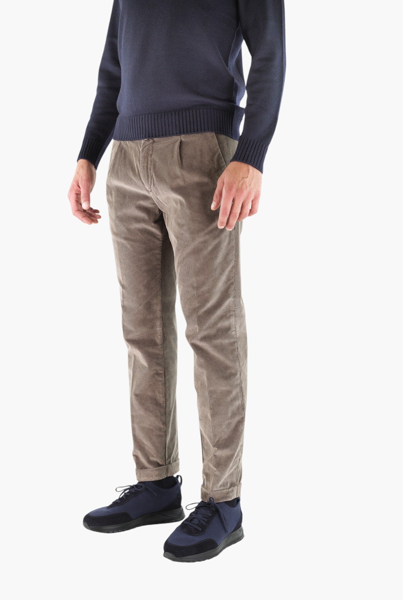 MYTHS Pantaloni Velluto Lavato Marrone