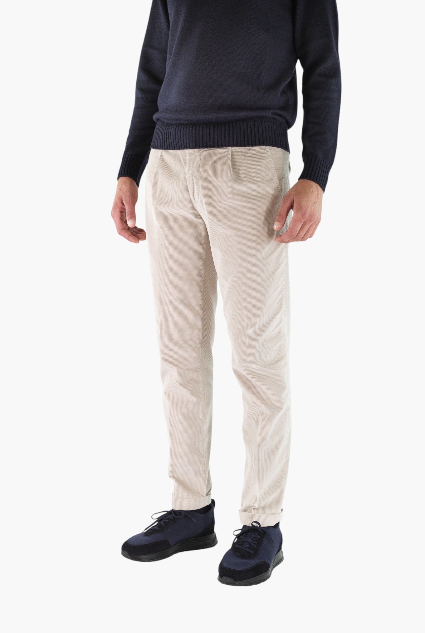 MYTHS Pantaloni Velluto Lavato Beige