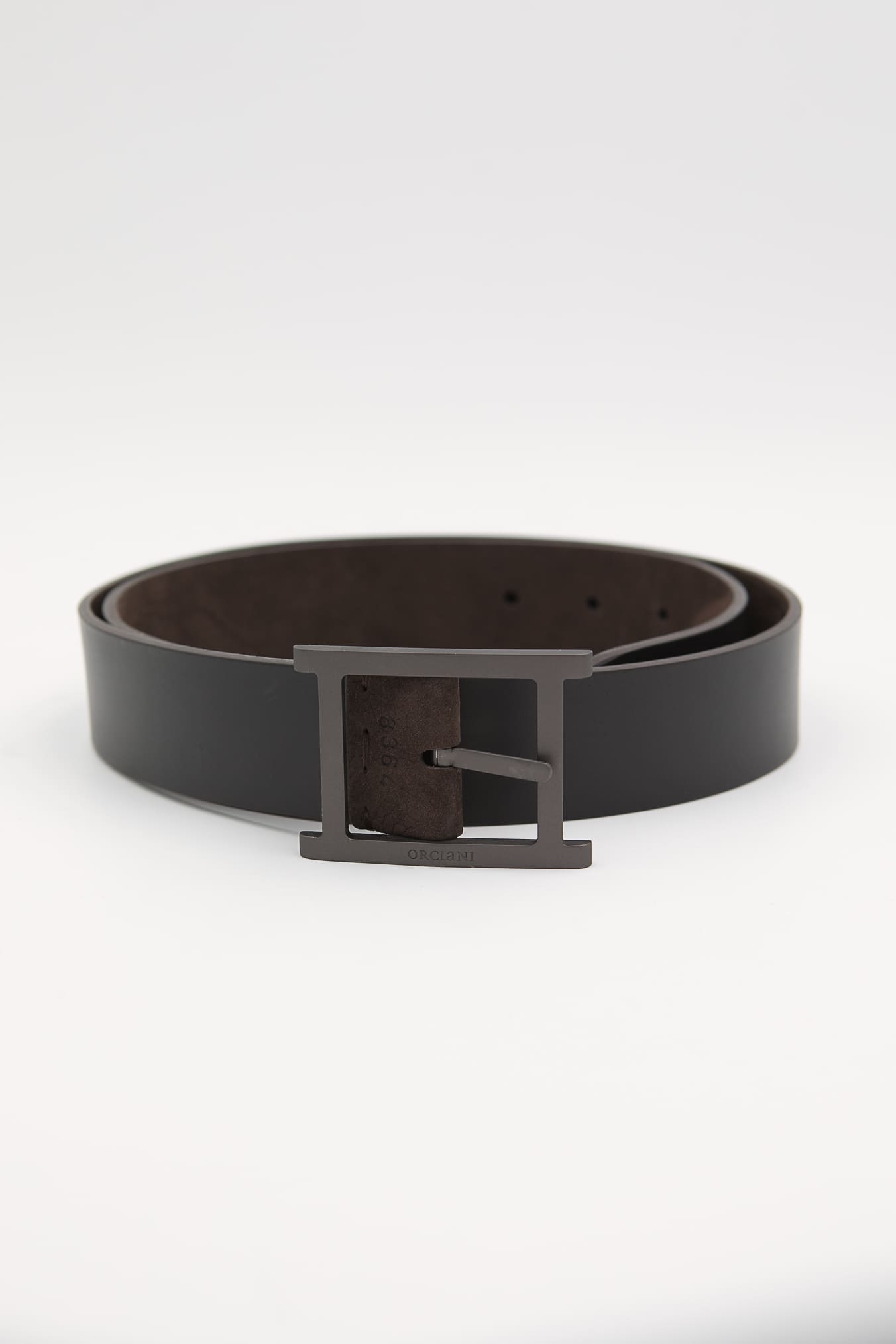 ORCIANI Cintura Reversibile Nabuk Testa Moro/Nera