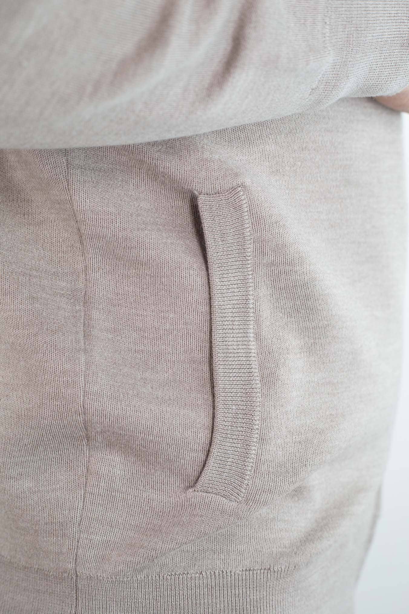 OTTAVIANI Maglia Full Zip Merinos Extrafine Beige