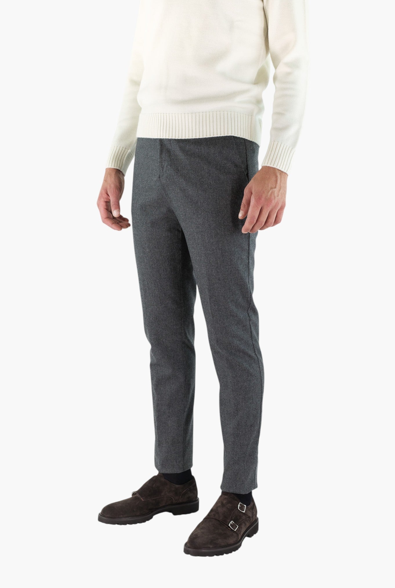 PESCAROLO Pantaloni mod. Evo Lana Cashmere Grigio Medio