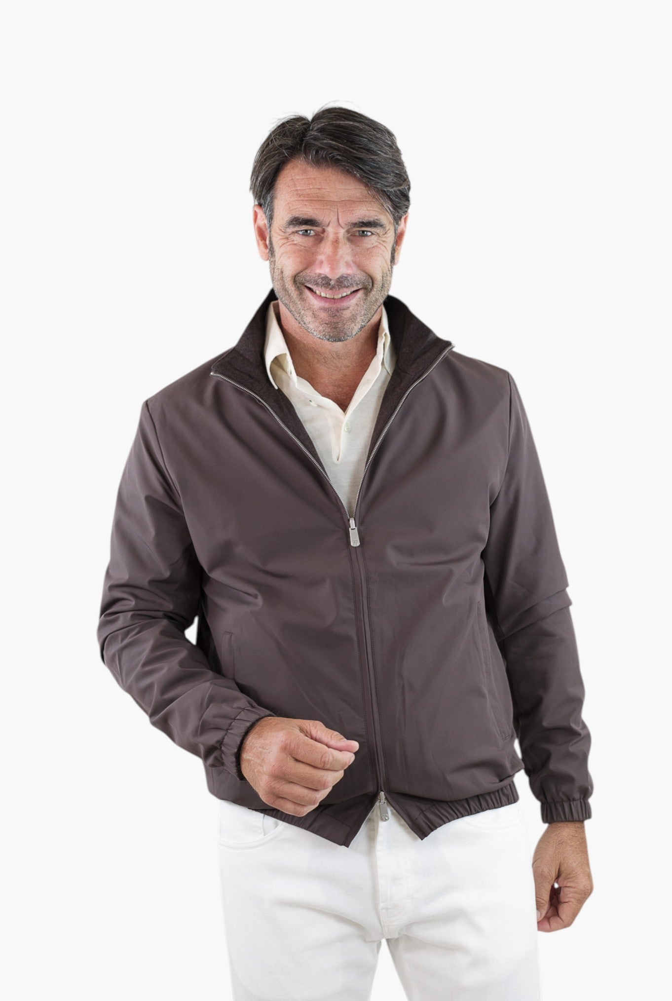 PESCAROLO Giubbino Forzad Reversibile Marrone