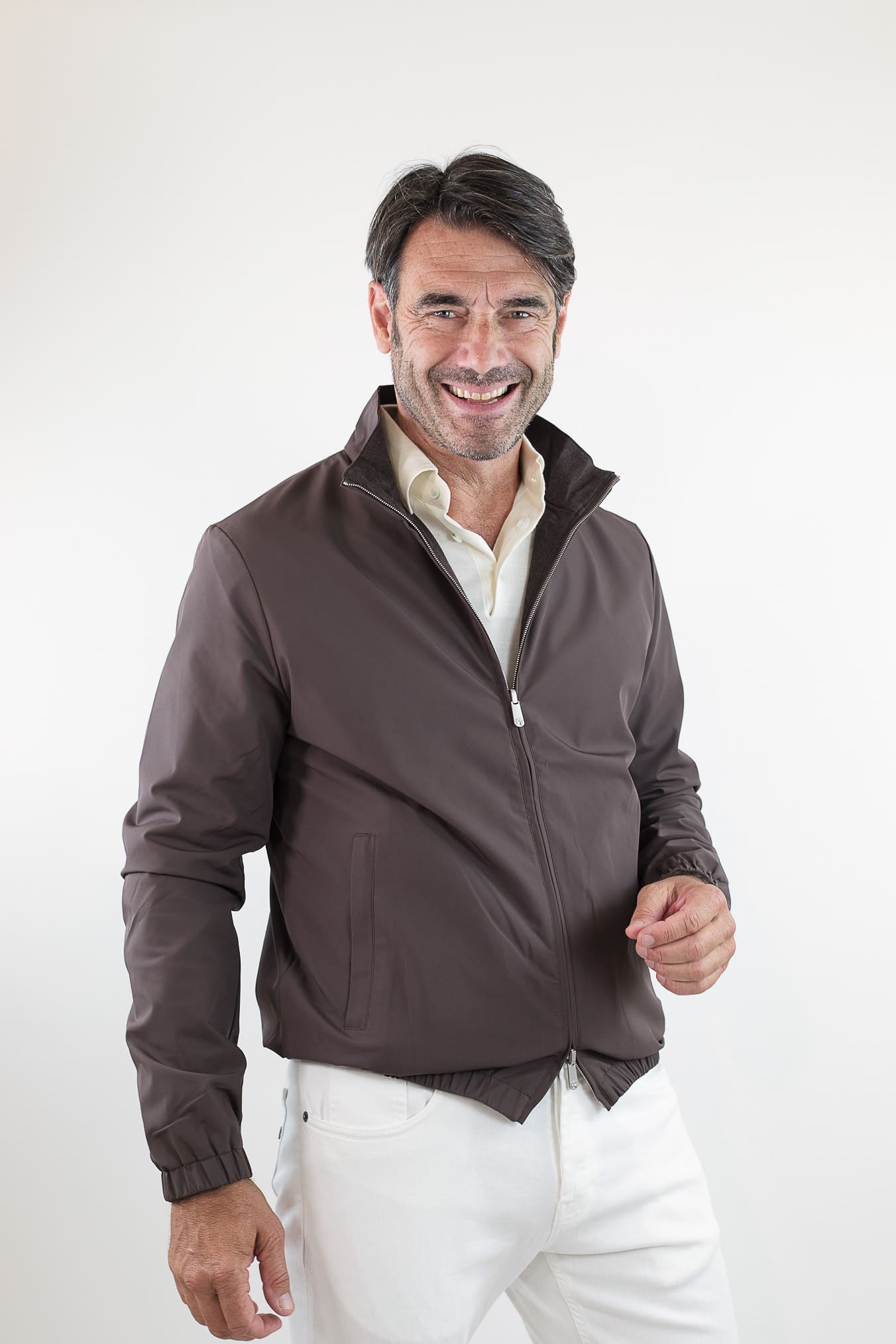 PESCAROLO Giubbino Forzad Reversibile Marrone