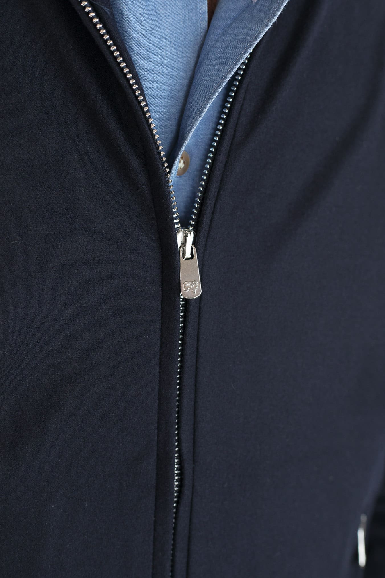 PESCAROLO Giubbino Icon Jersey Cashmere Blu