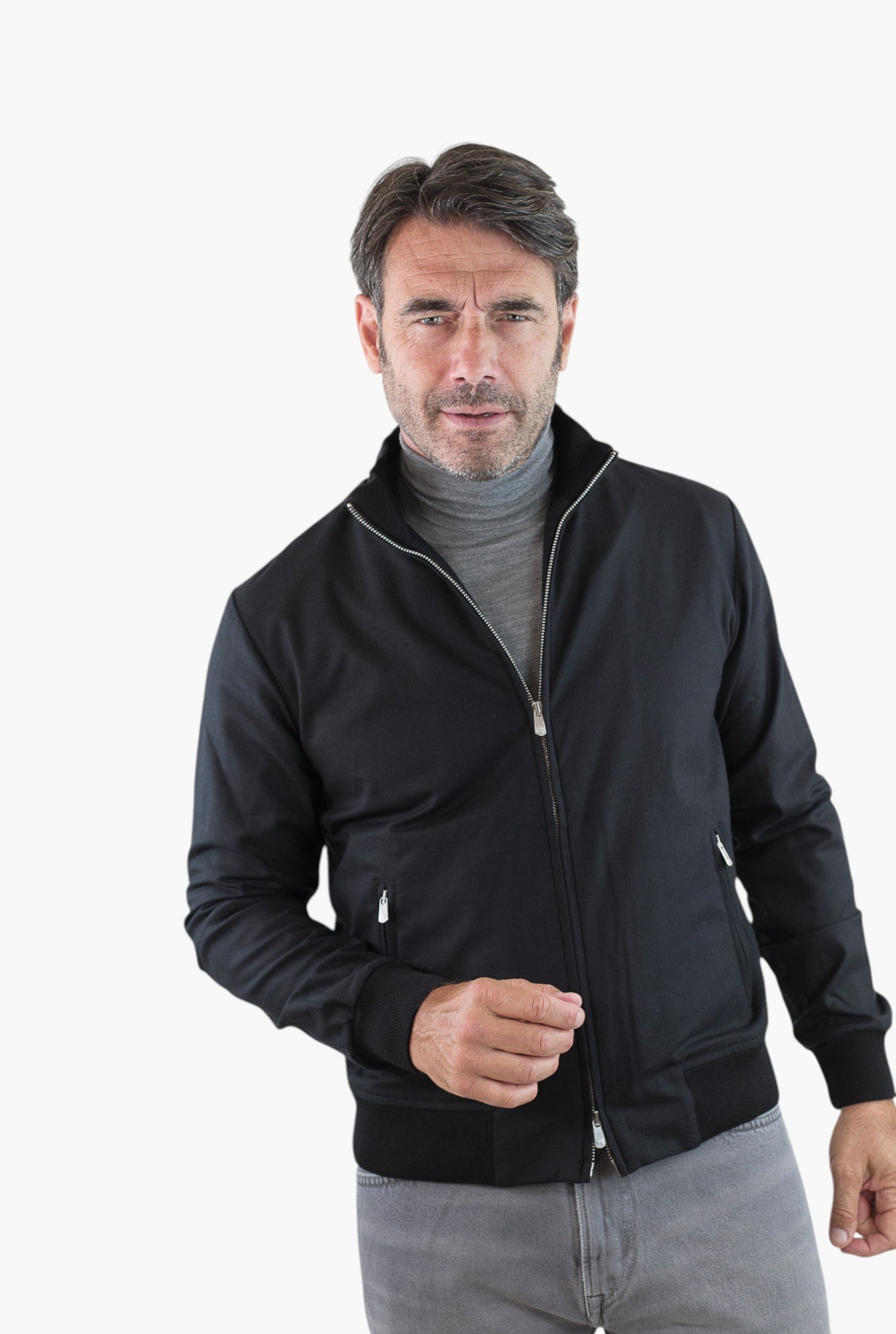 PESCAROLO Giubbino Icon Jersey Cashmere Nero