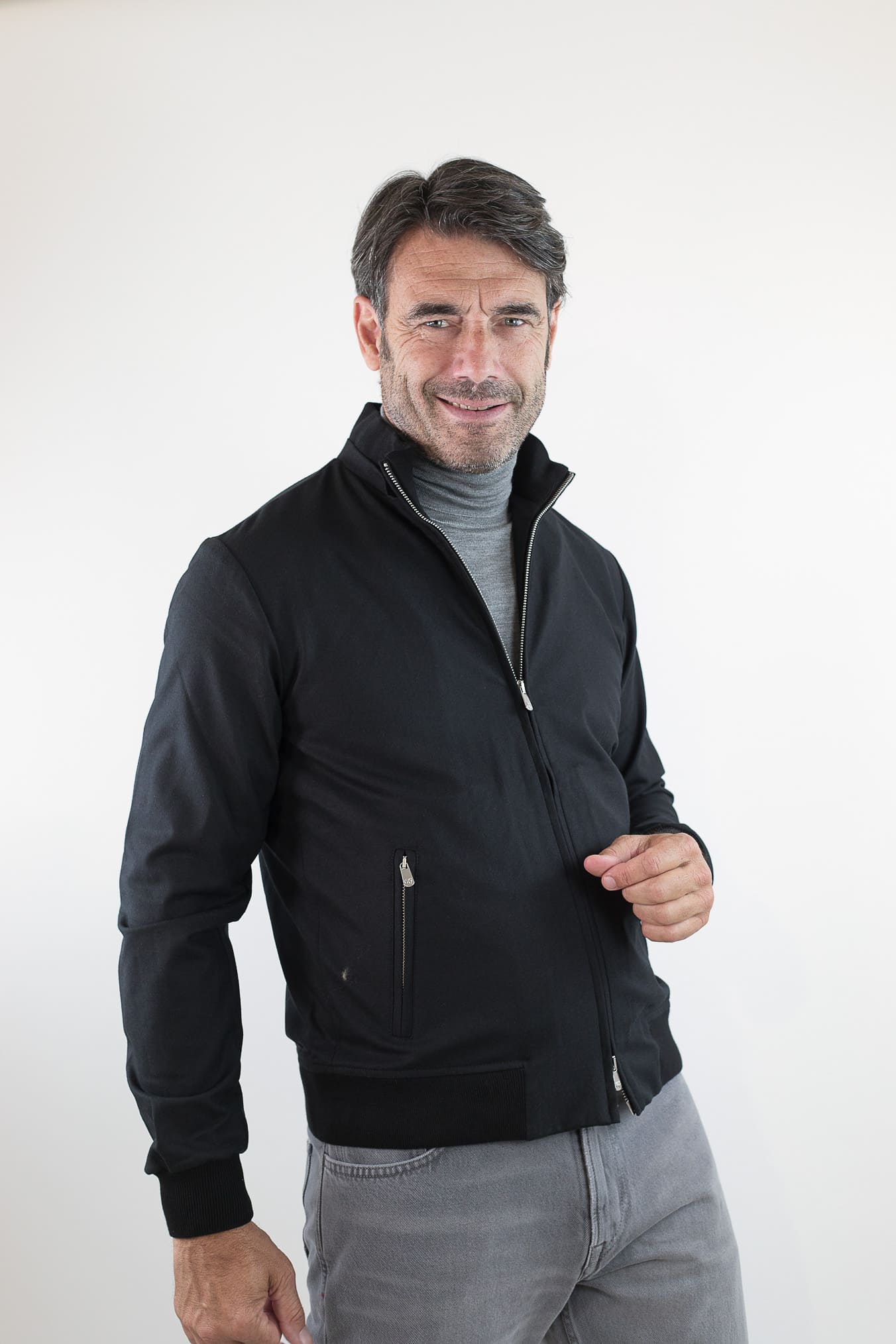 PESCAROLO Giubbino Icon Jersey Cashmere Nero