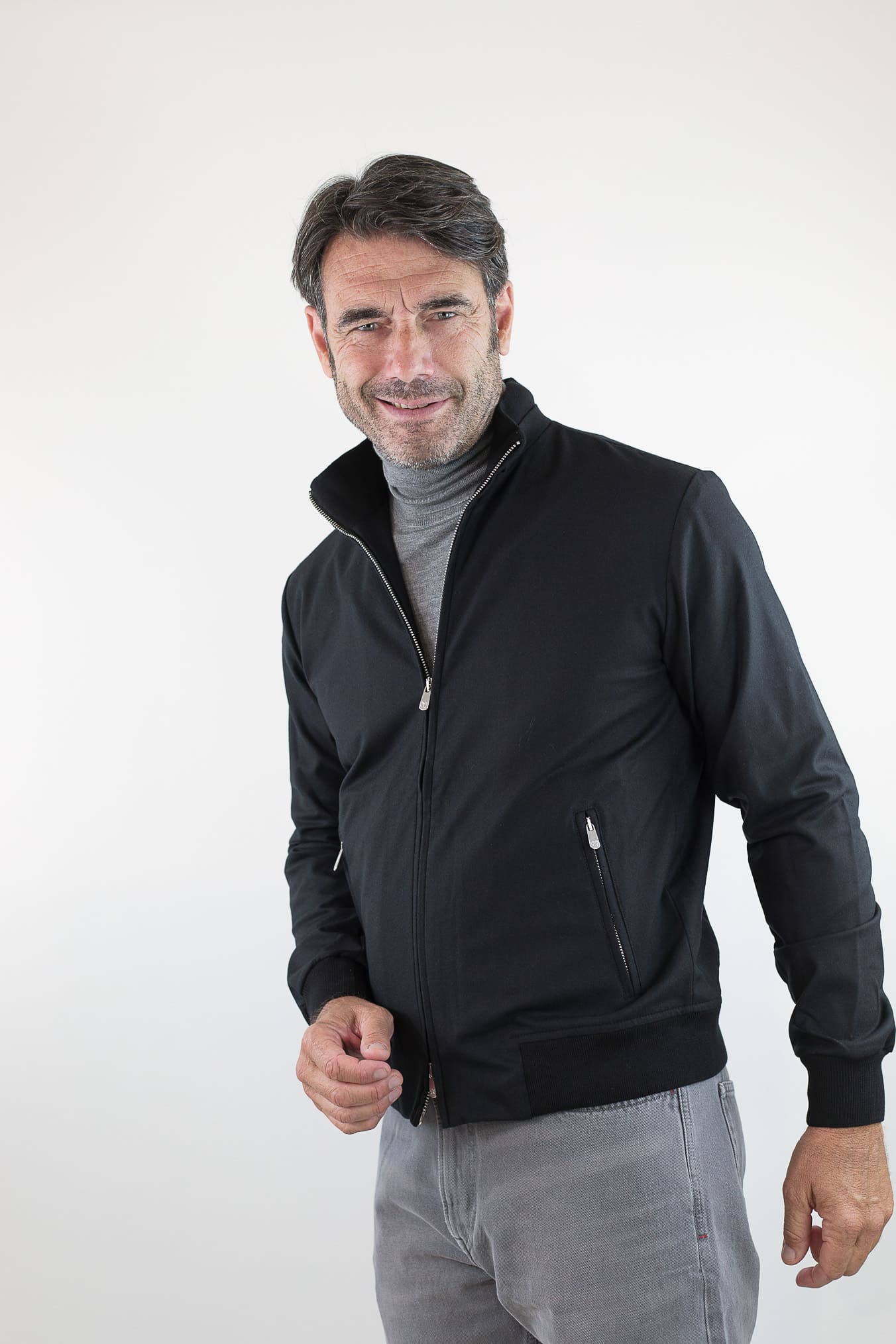 PESCAROLO Giubbino Icon Jersey Cashmere Nero