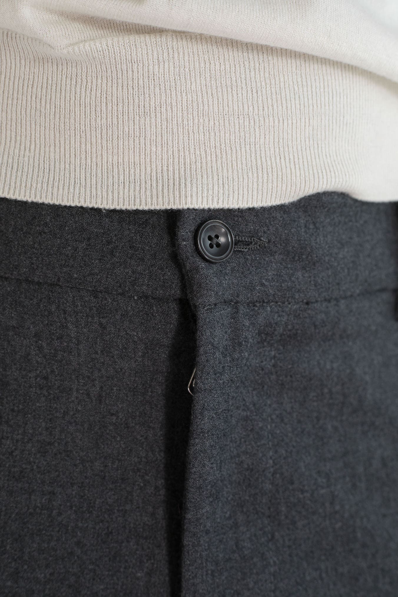 PESCAROLO Pantaloni Cashmere Coulisse Removibile Antracite