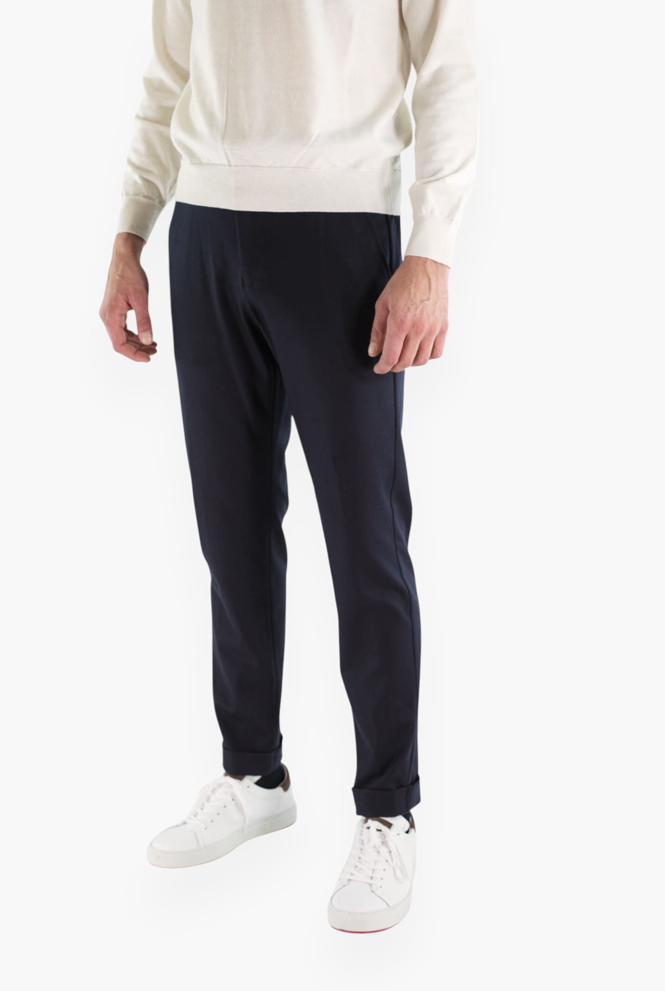 PESCAROLO Pantaloni Cashmere Coulisse Removibile Blu