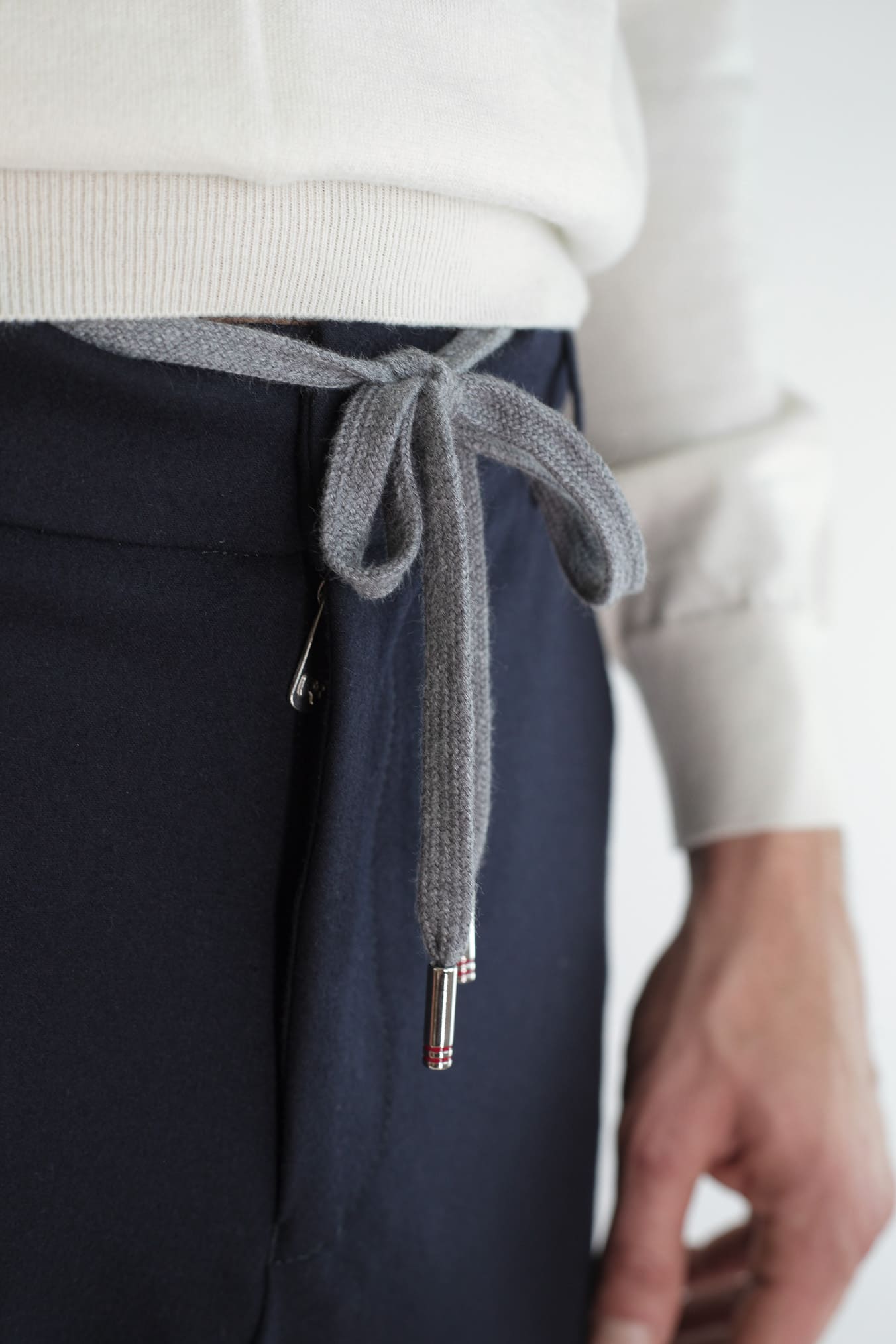 PESCAROLO Pantaloni Cashmere Coulisse Removibile Blu