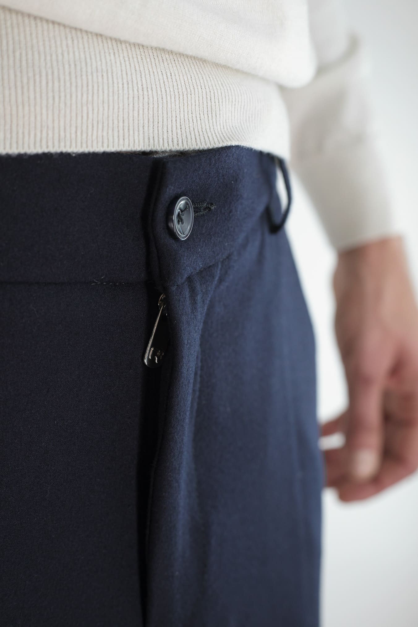 PESCAROLO Pantaloni Cashmere Coulisse Removibile Blu