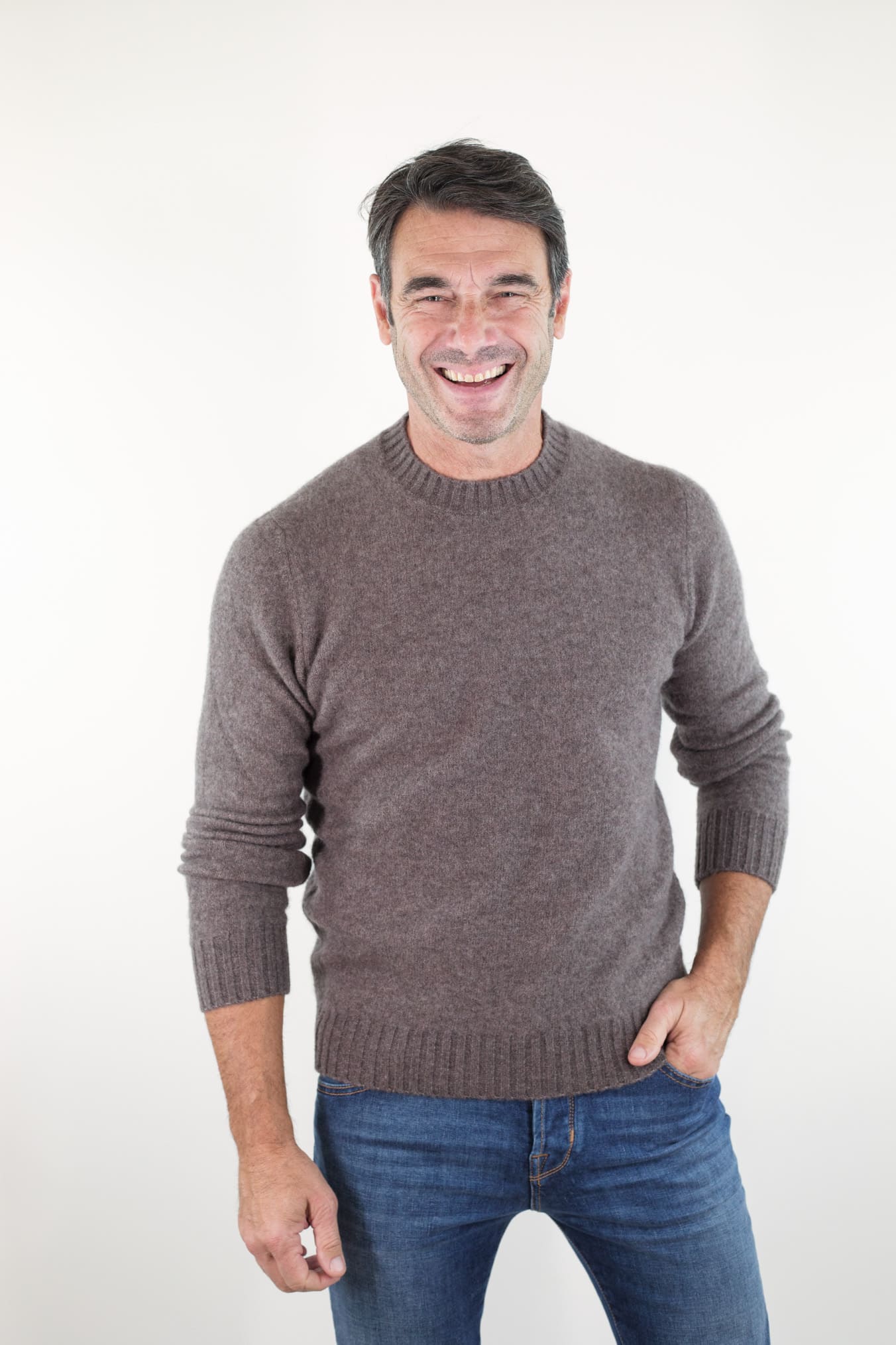 PIACENZA CASHMERE Girocollo Cashmere e Seta Tortora