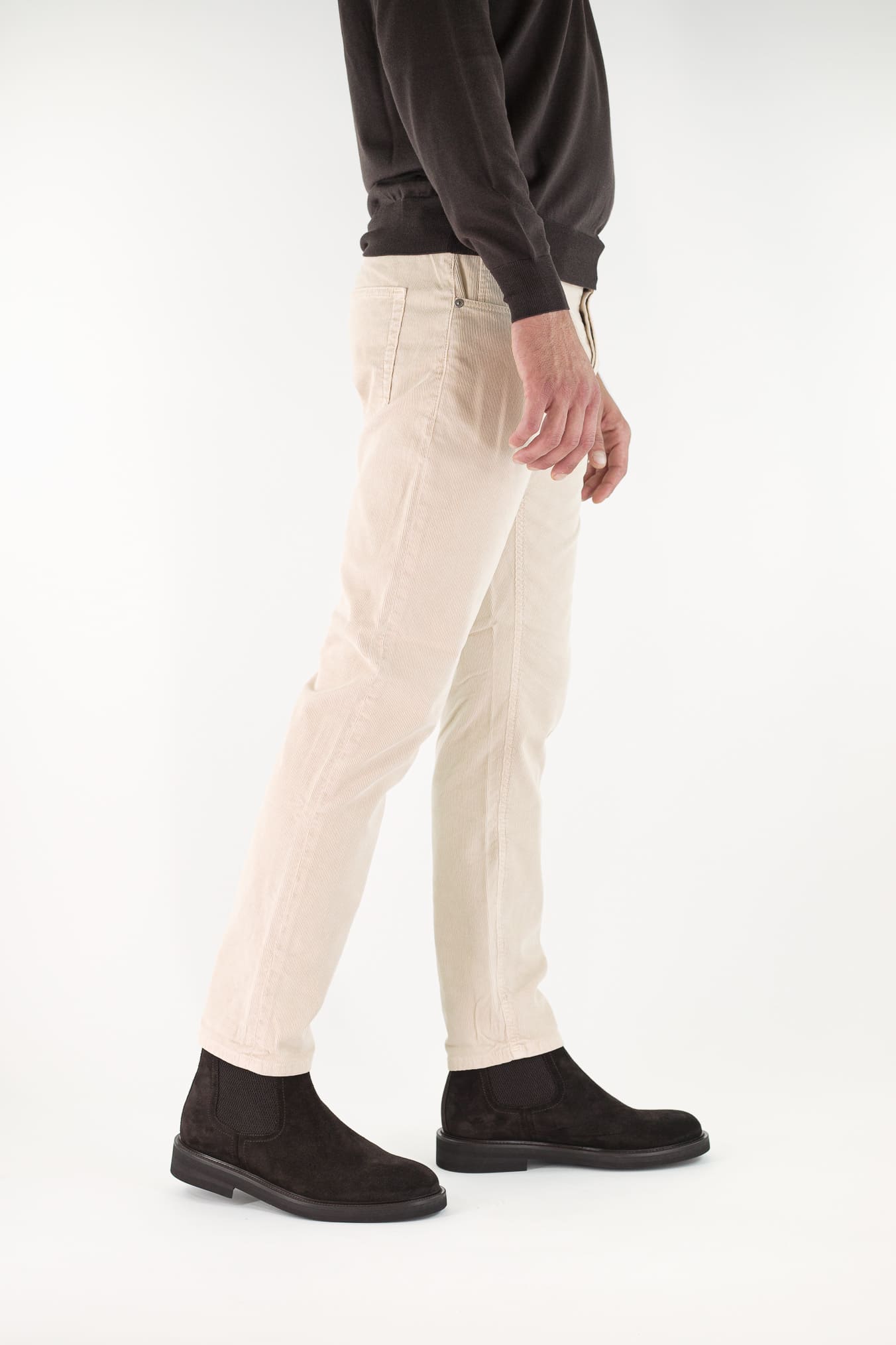 PT Pantaloni Velluto "Reggae" 5 Tasche Burro