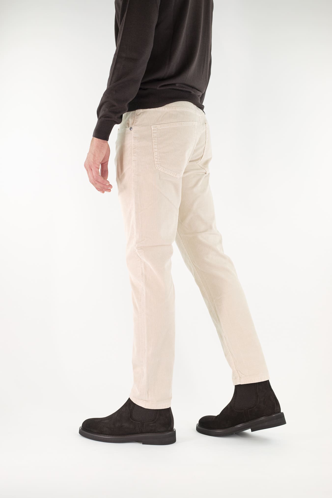 PT Pantaloni Velluto "Reggae" 5 Tasche Burro