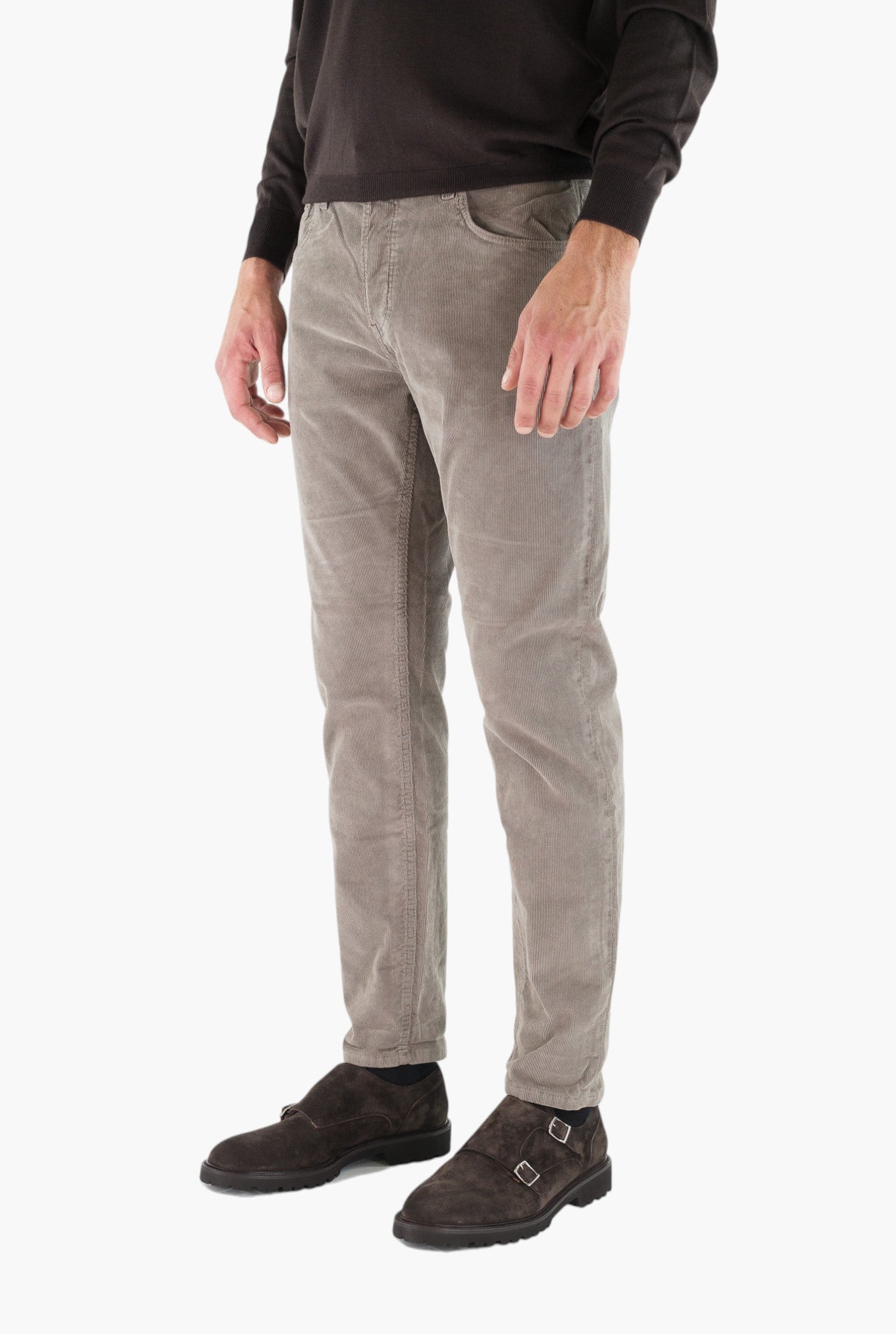 PT Pantaloni Velluto "Reggae" 5 Tasche Tortora