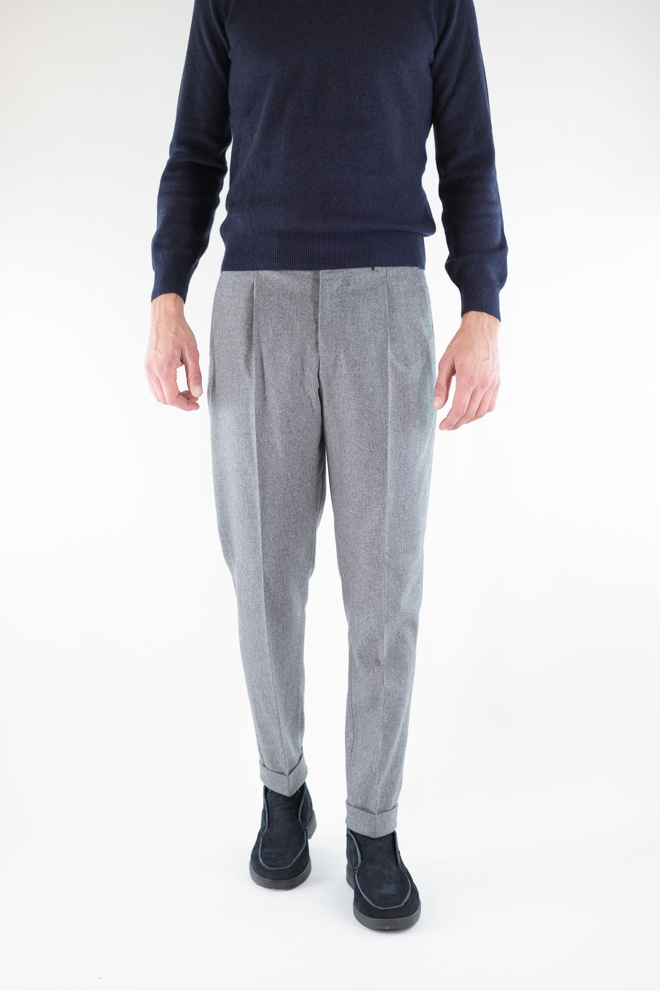 PT Pantaloni "Edge Rebel" Lana Cashmere Grigio