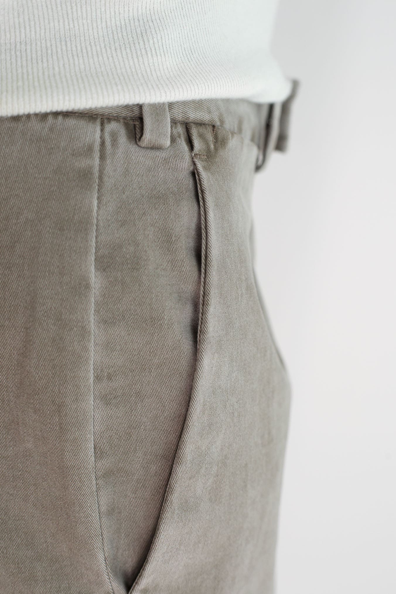 PT Pantaloni "Edge Rebel" Gabardina Cotone Fango