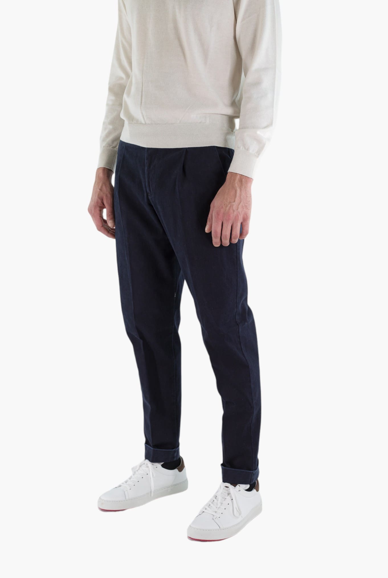 PT Pantaloni "Edge Rebel" Gabardina Cotone Blu