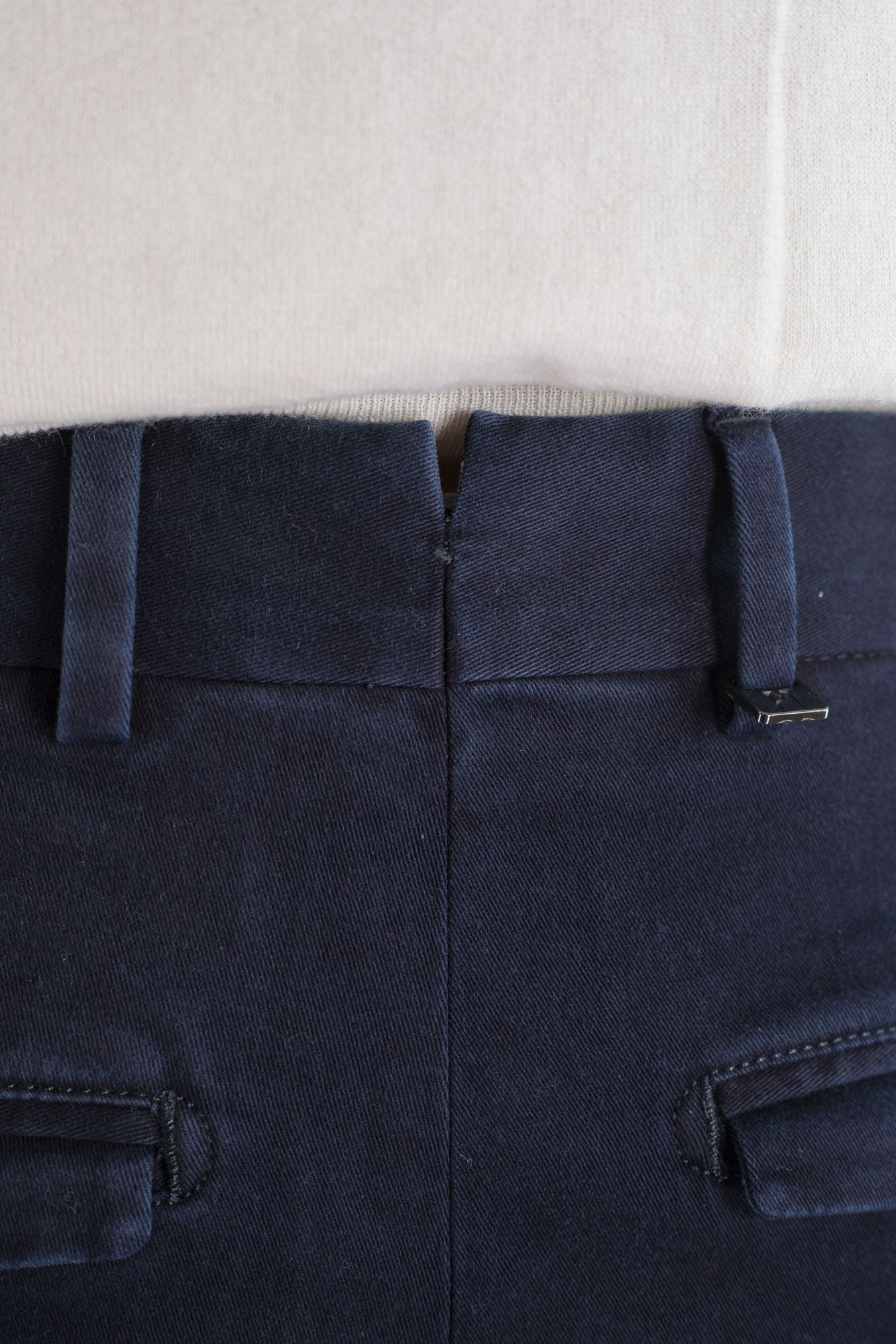 PT Pantaloni "Edge Rebel" Gabardina Cotone Blu