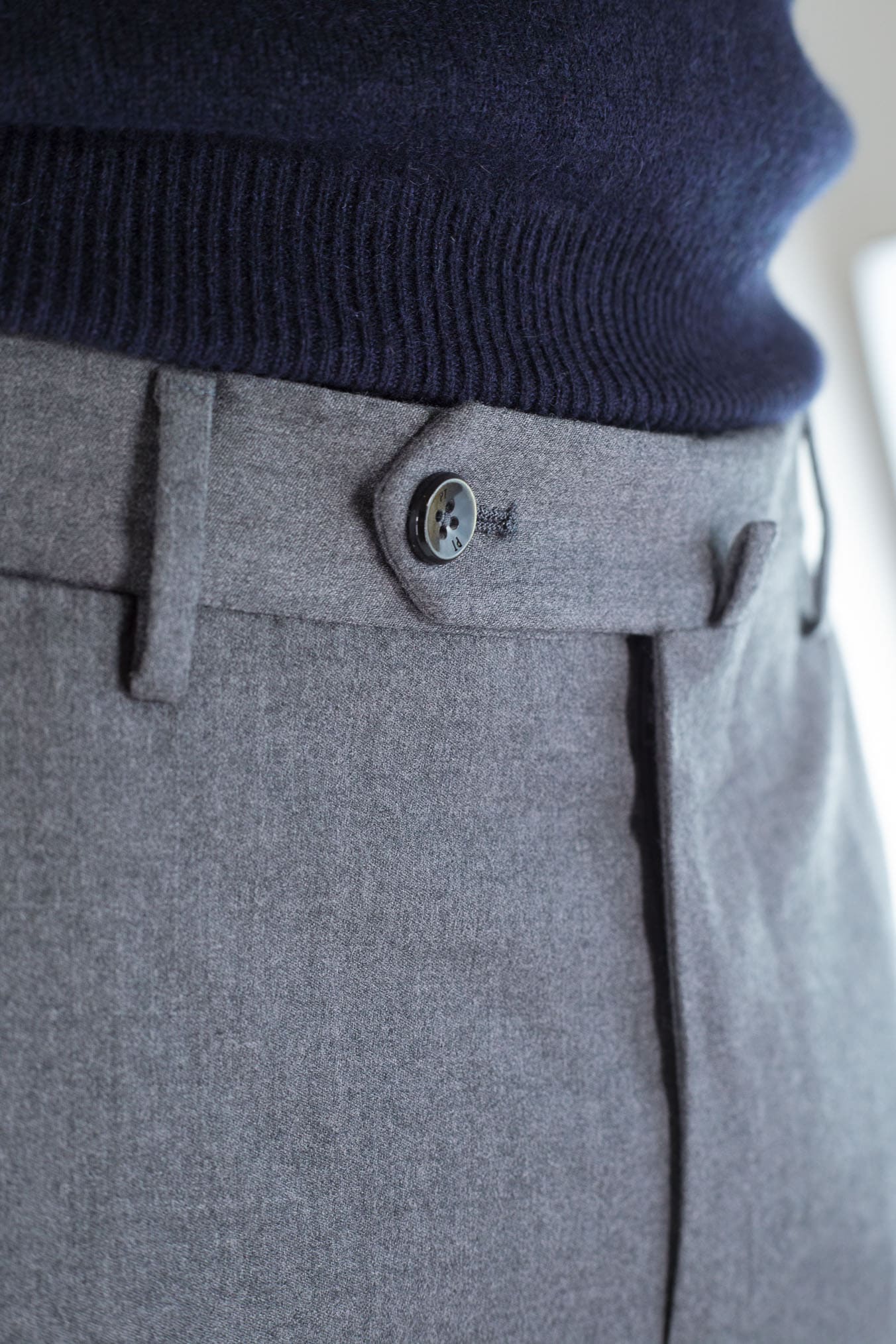 PT Pantaloni Flanella Lana Grigio Medio