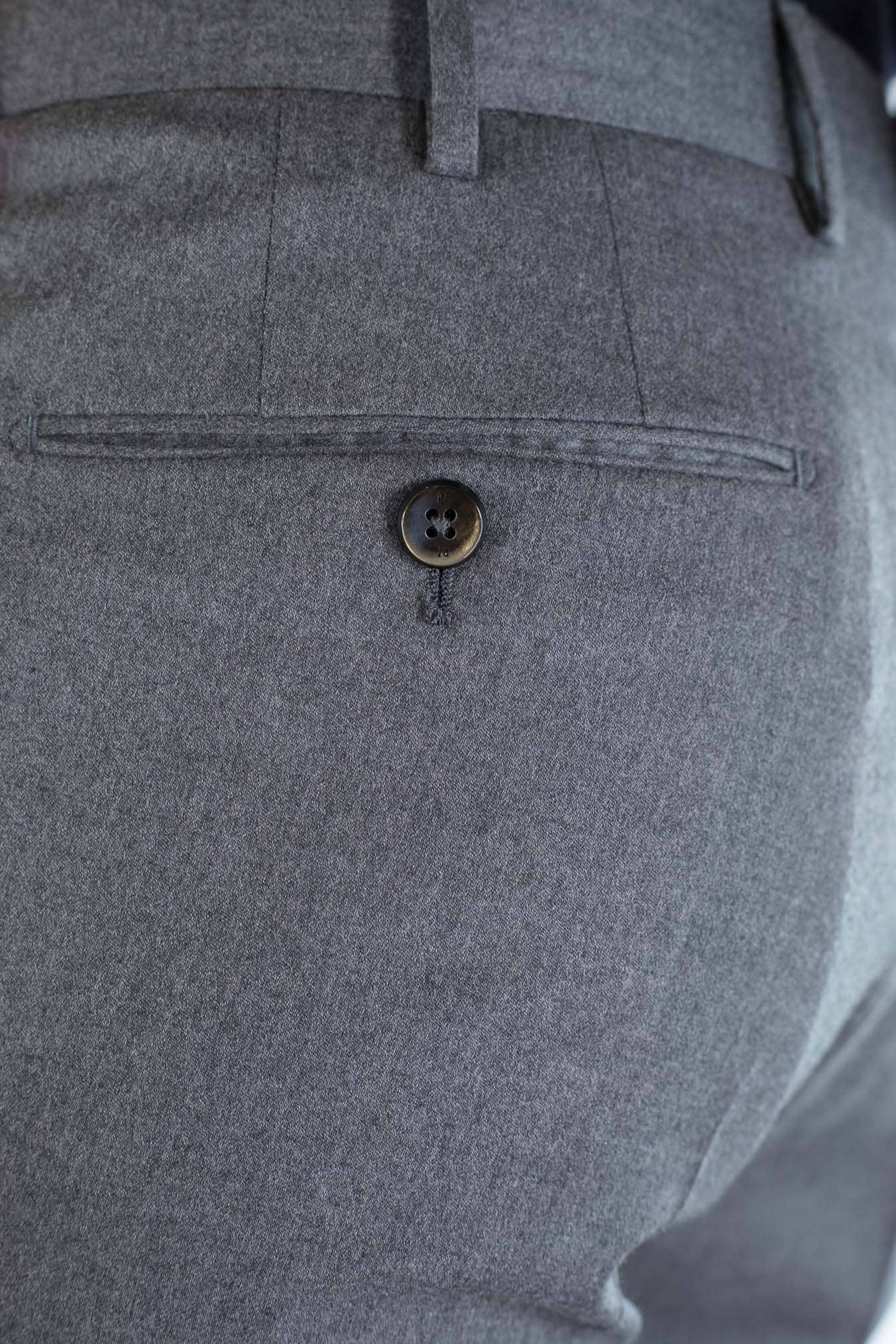 PT Pantaloni Flanella Lana Grigio Medio
