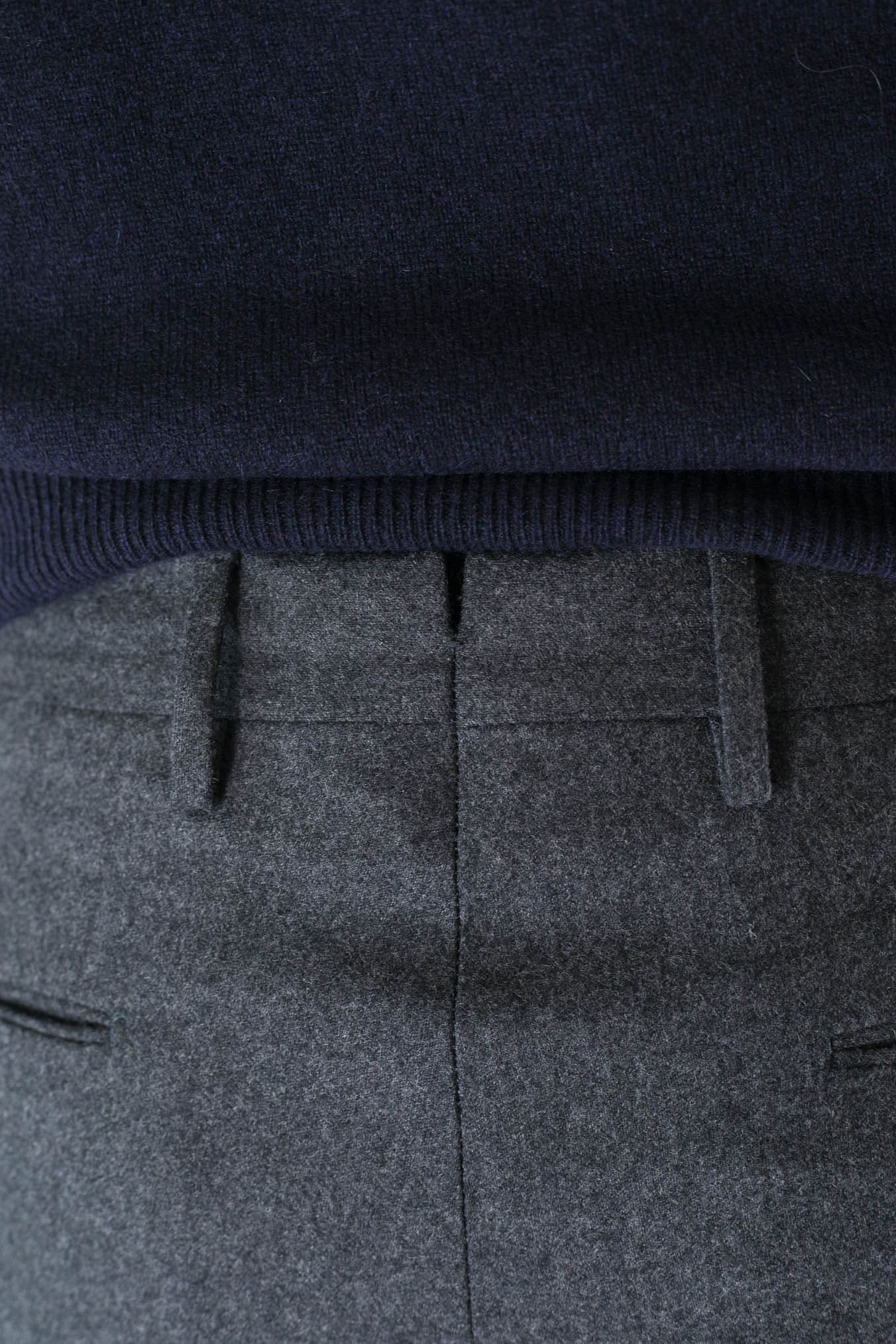 PT Pantaloni Flanella Lana Cashmere Grigio Piombo