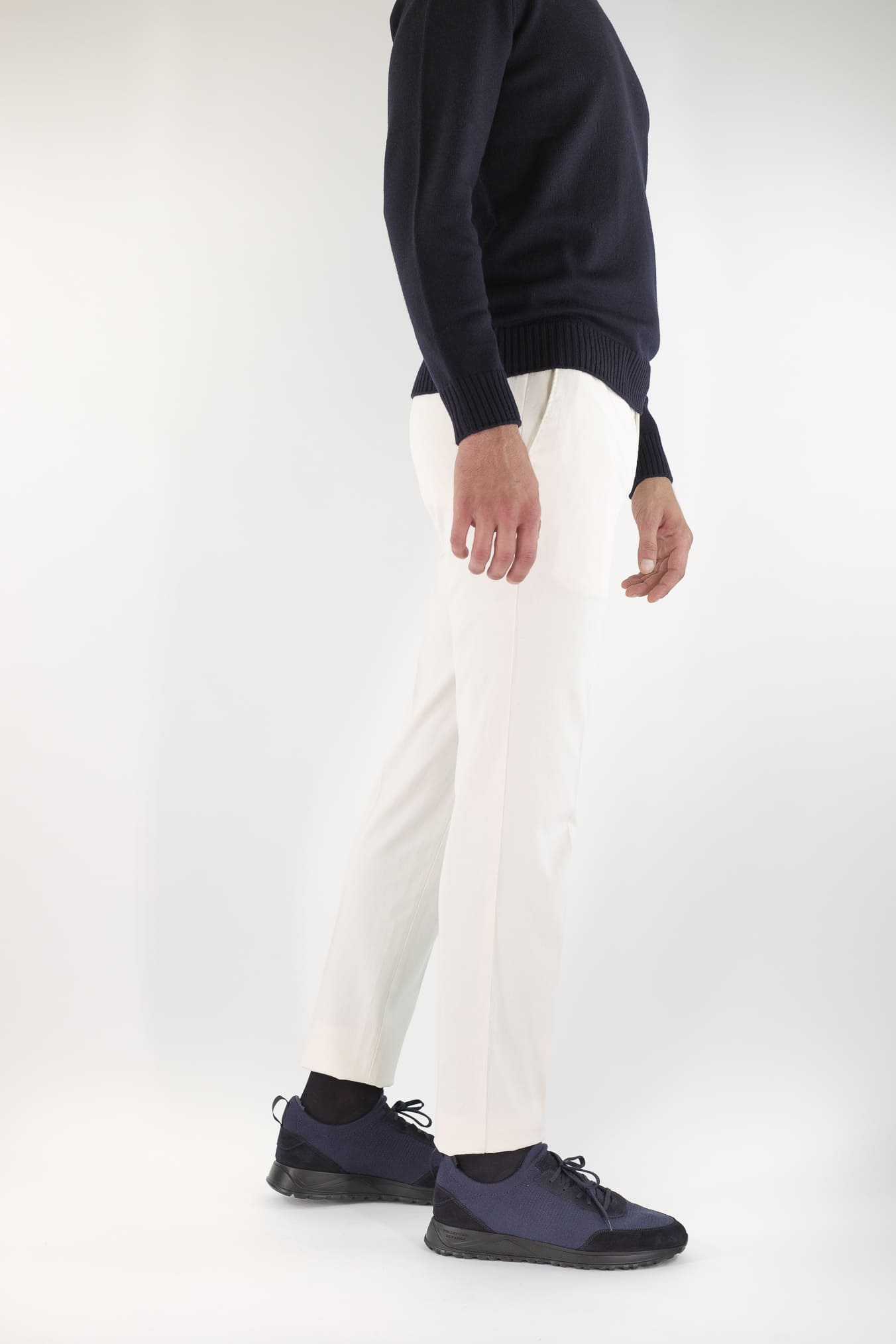 PT Pantaloni Cotone Cashmere Bianco Panna