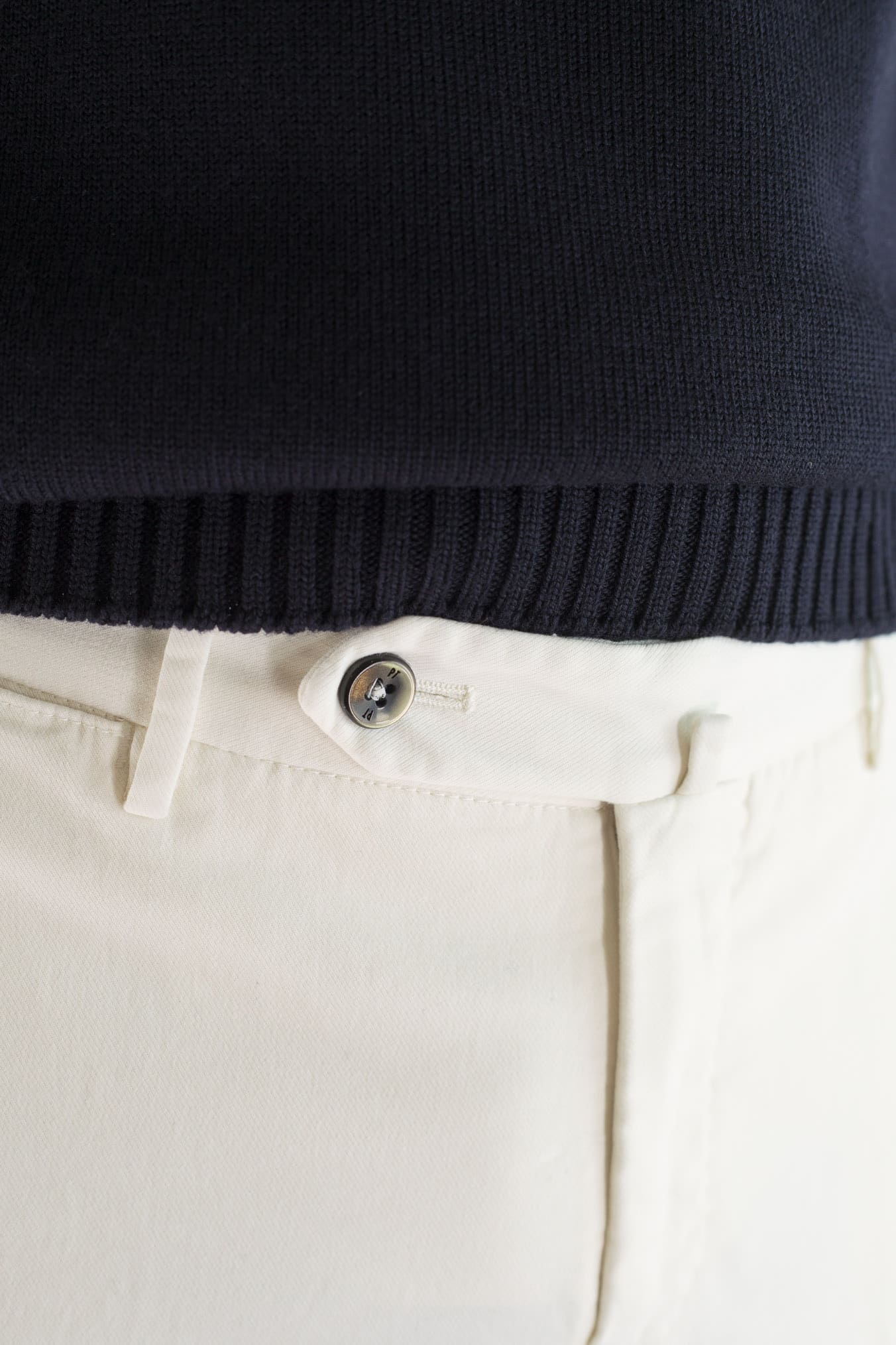 PT Pantaloni Cotone Cashmere Bianco Panna