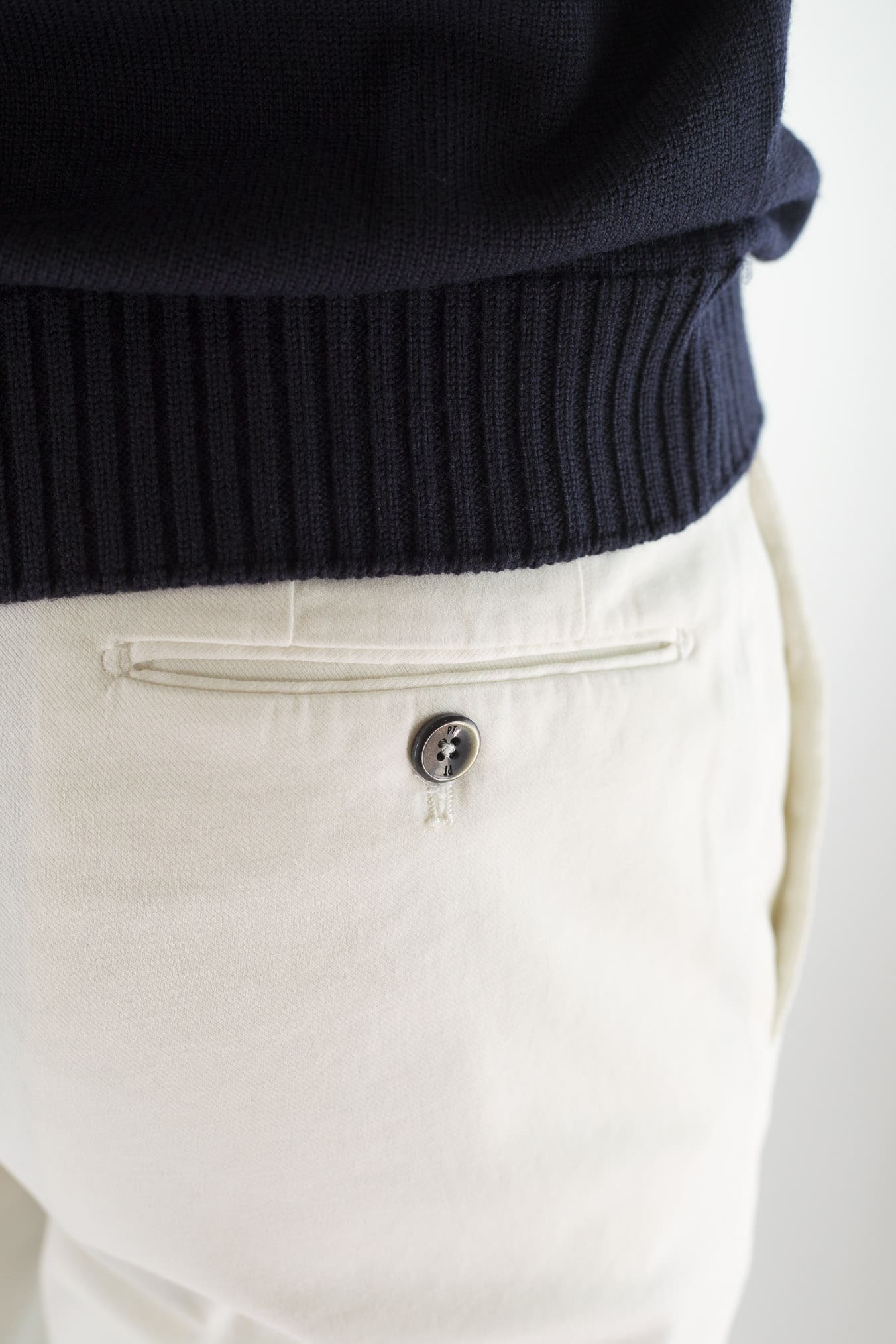 PT Pantaloni Cotone Cashmere Bianco Panna