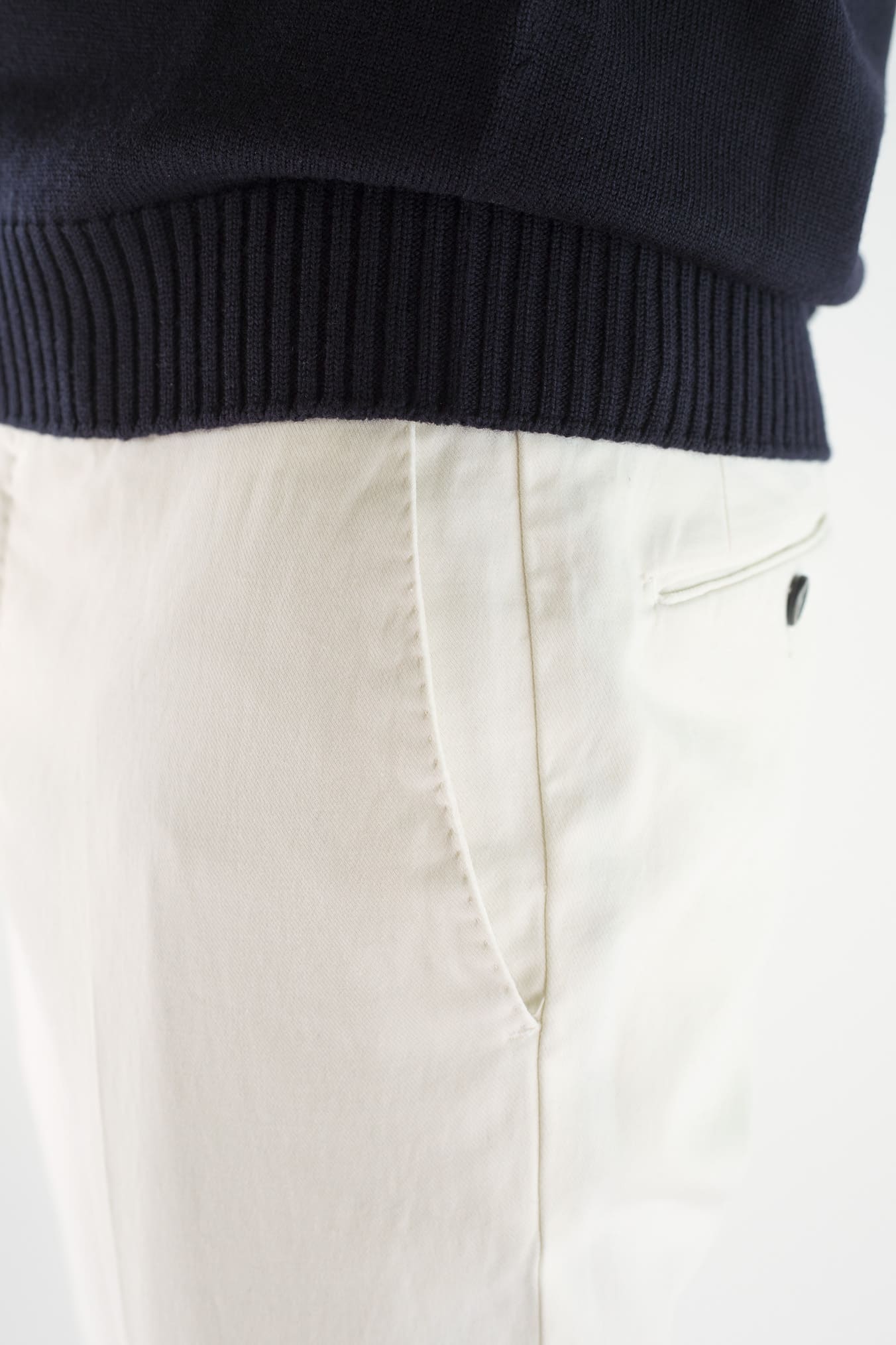 PT Pantaloni Cotone Cashmere Bianco Panna