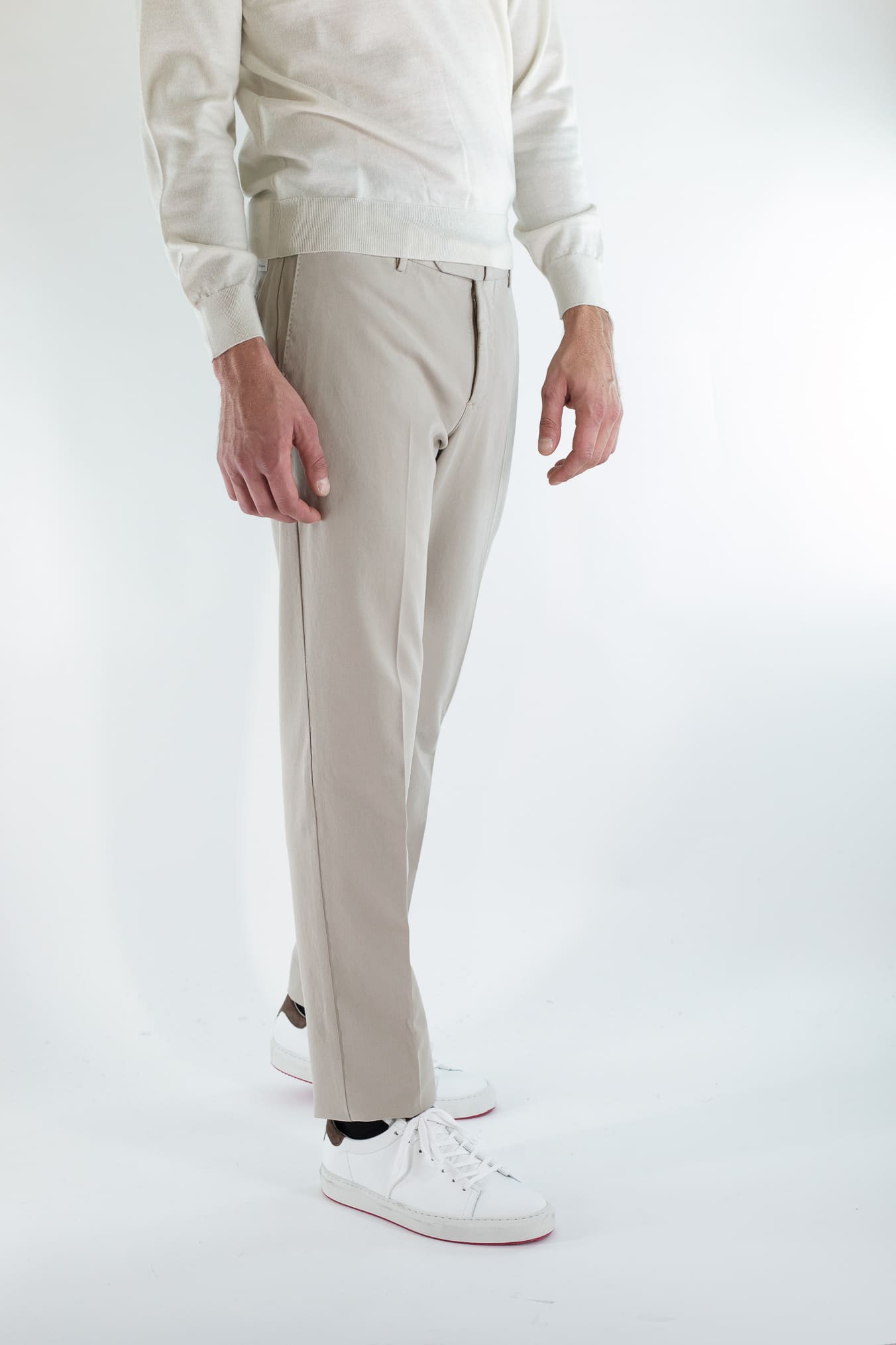 PT Pantaloni Cotone Cashmere Beige Chiaro
