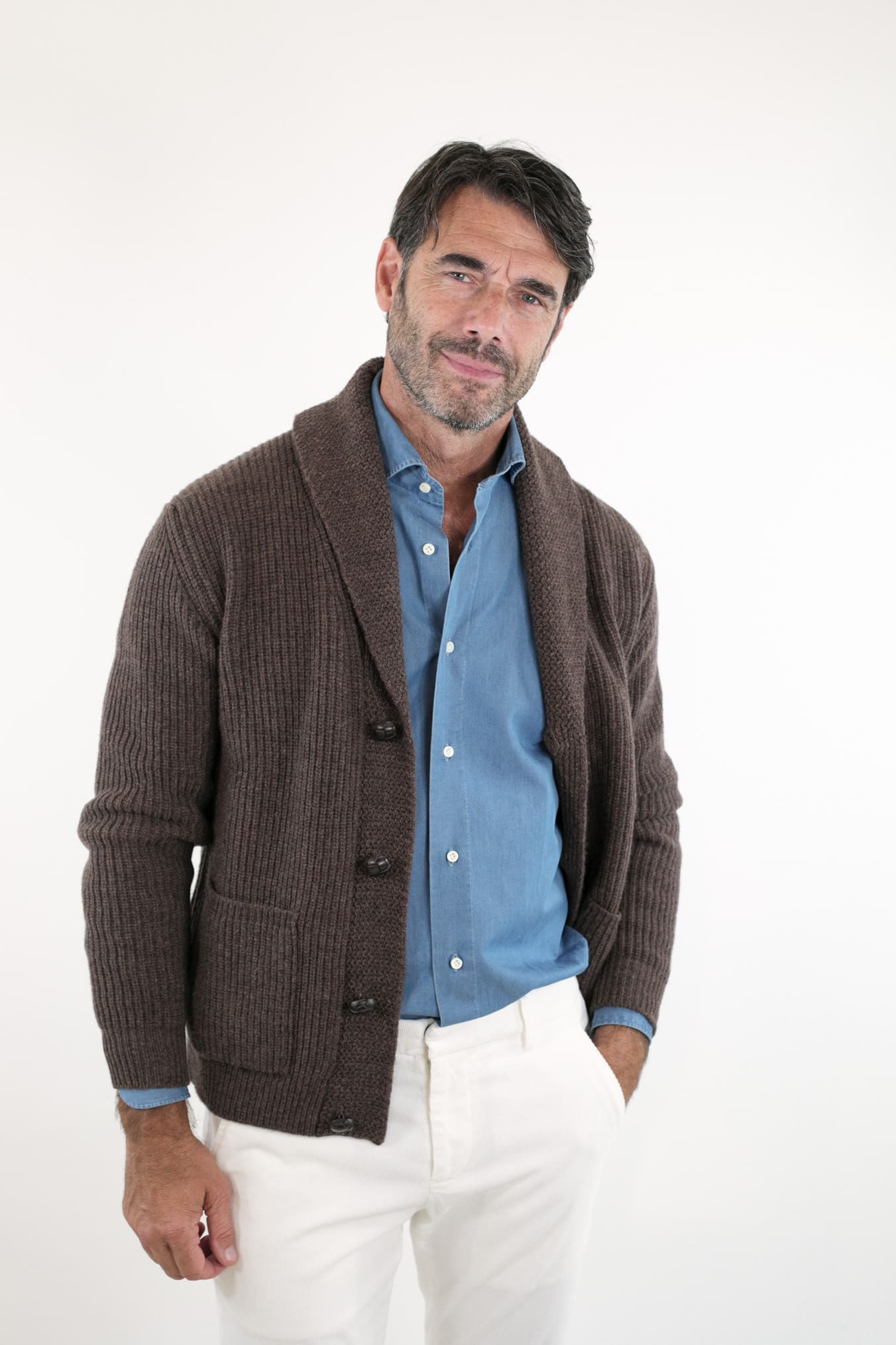 RAKKI' Cardigan "Renegade" Steve McQueen '68 Cioccolato