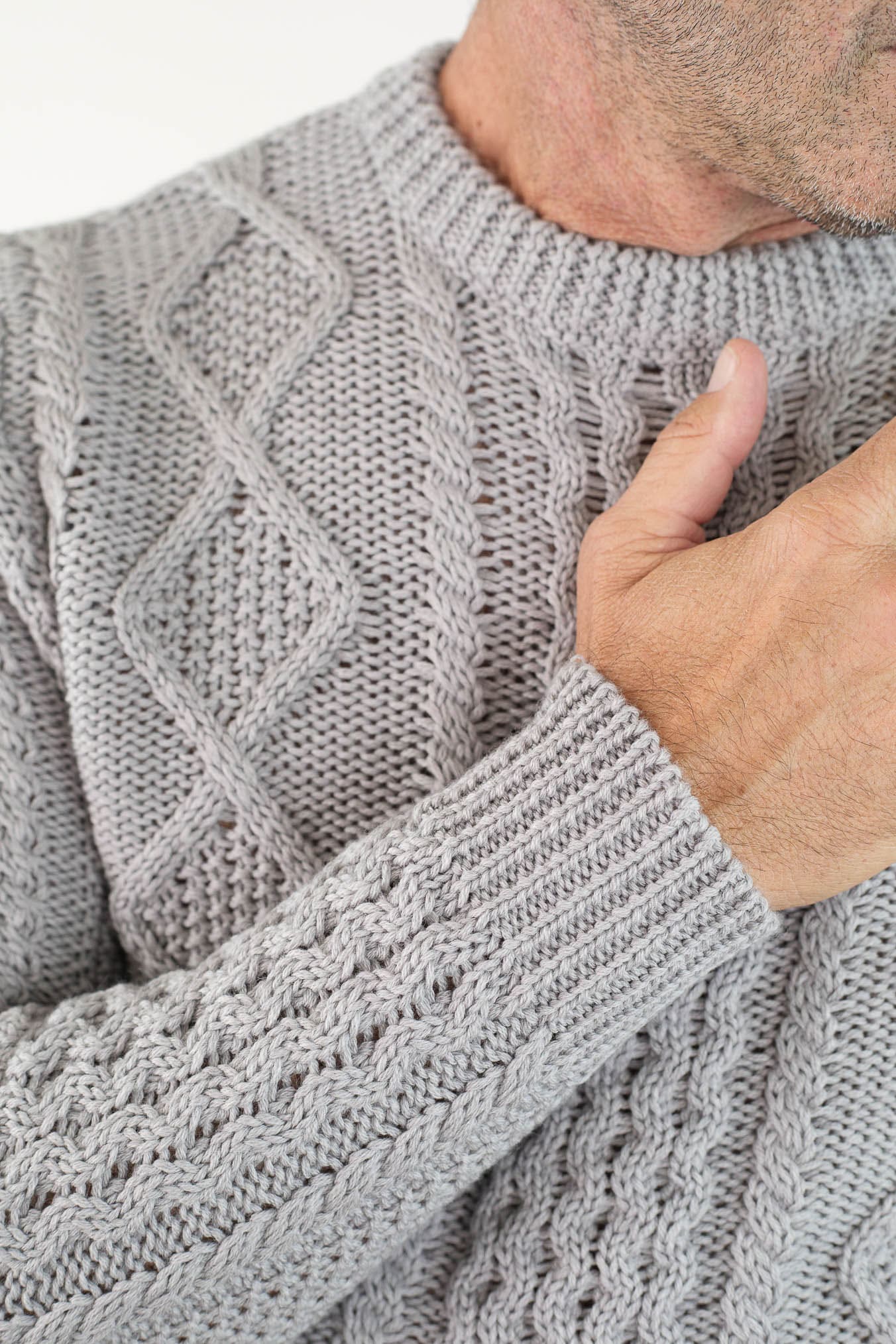 RAKKI' Girocollo "The King of Cool" Grigio