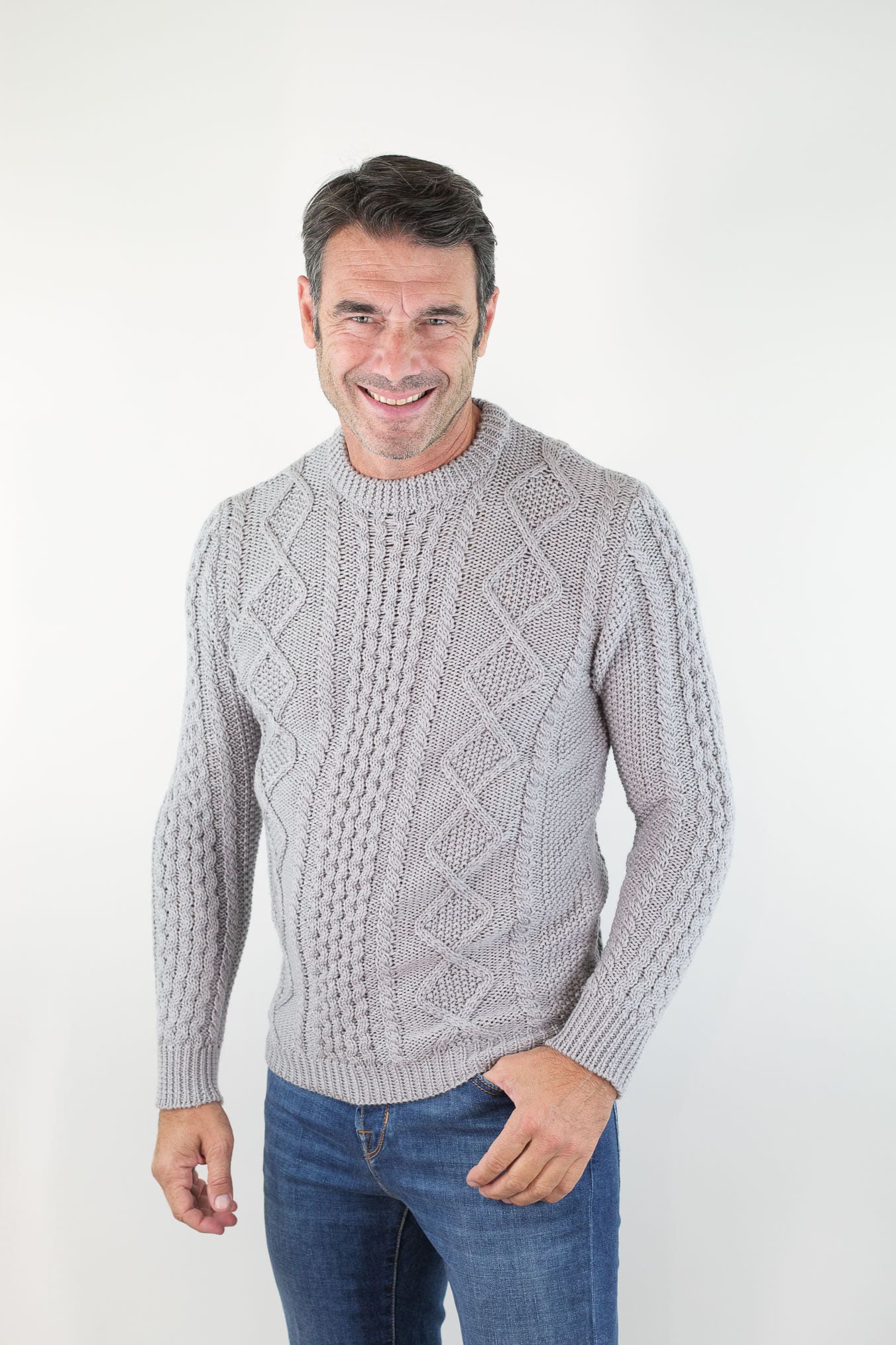 RAKKI' Girocollo "The King of Cool" Grigio