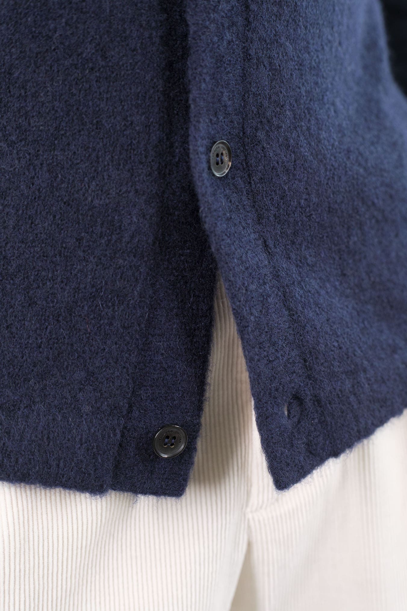 ROBERTO COLLINA Camicia Supersoft Cashmere e Seta Blu Navy