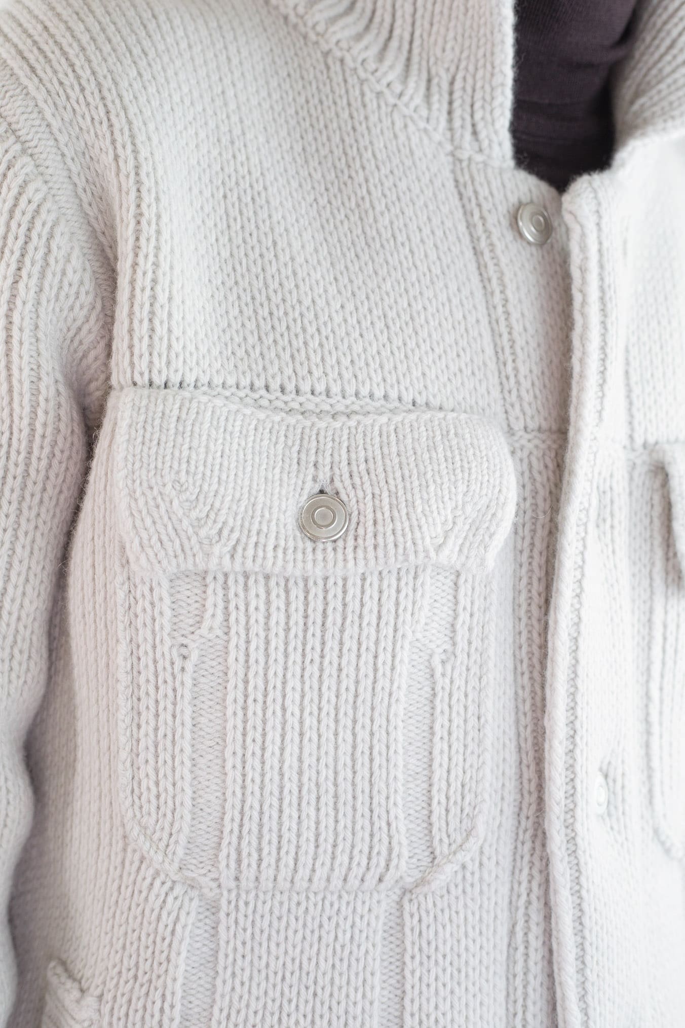 ROBERTO COLLINA Overshirt Lana Cashmere Gesso