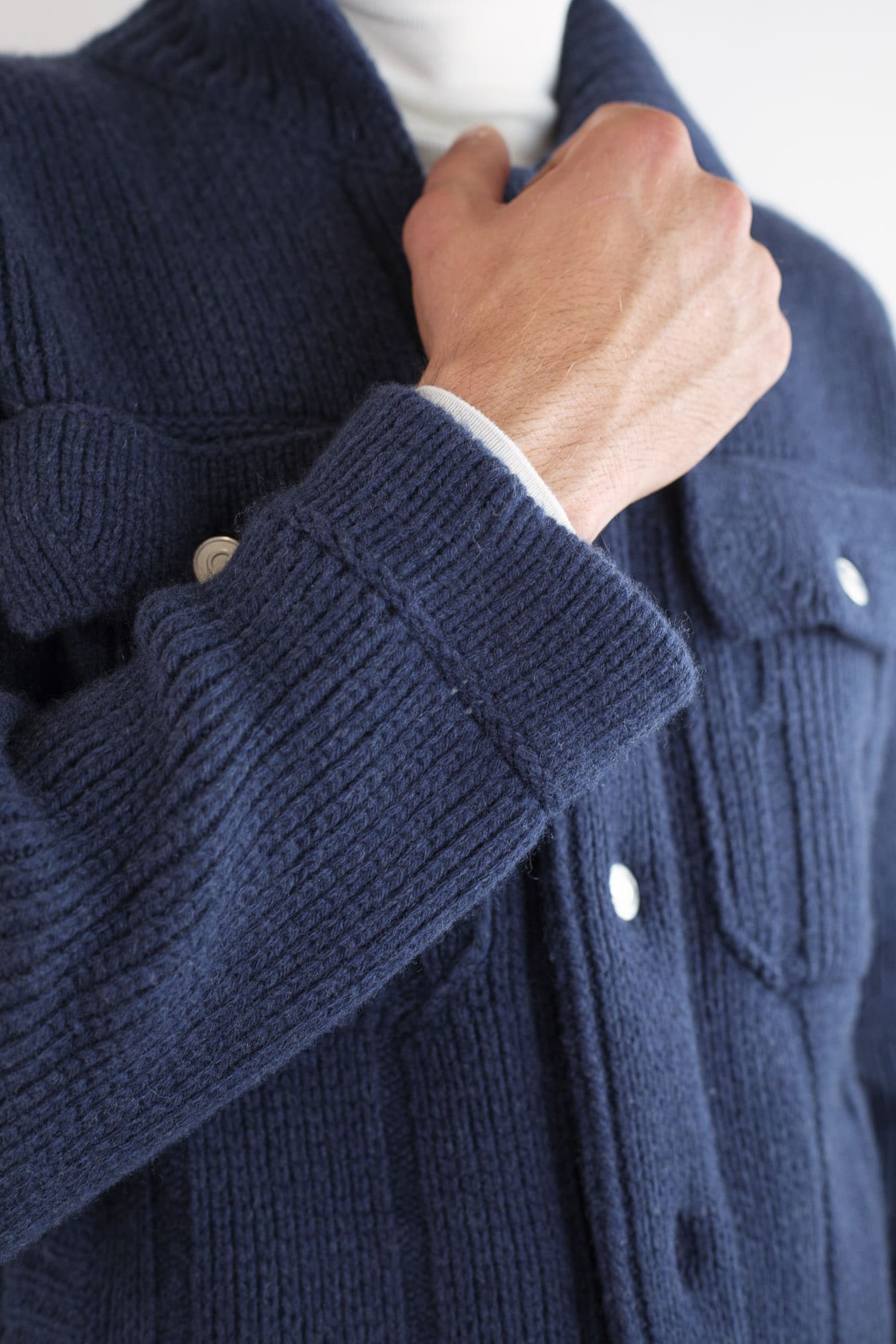 ROBERTO COLLINA Overshirt Lana Cashmere Blu