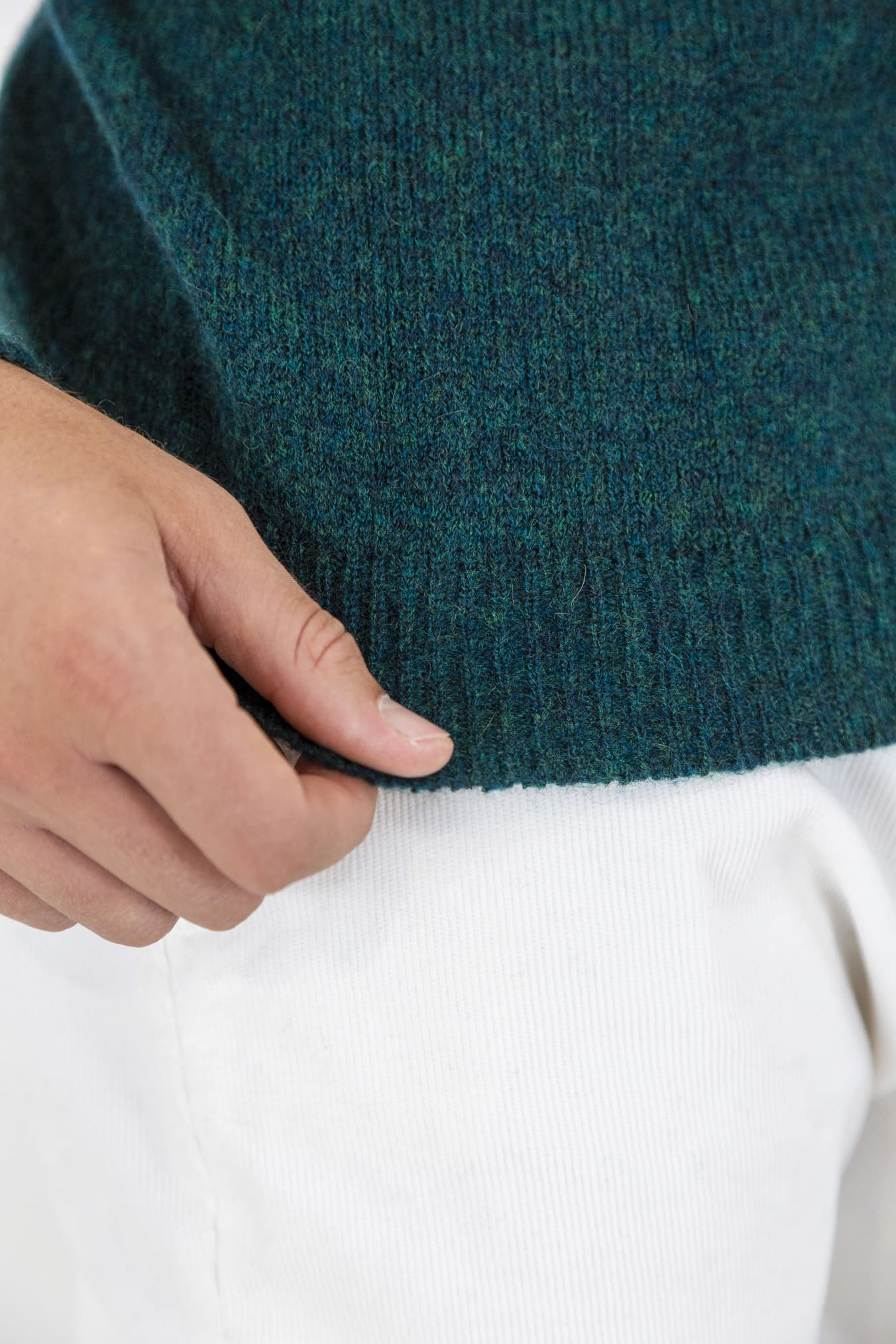 ROBERTO COLLINA Girocollo Merino Baby Camel Verde