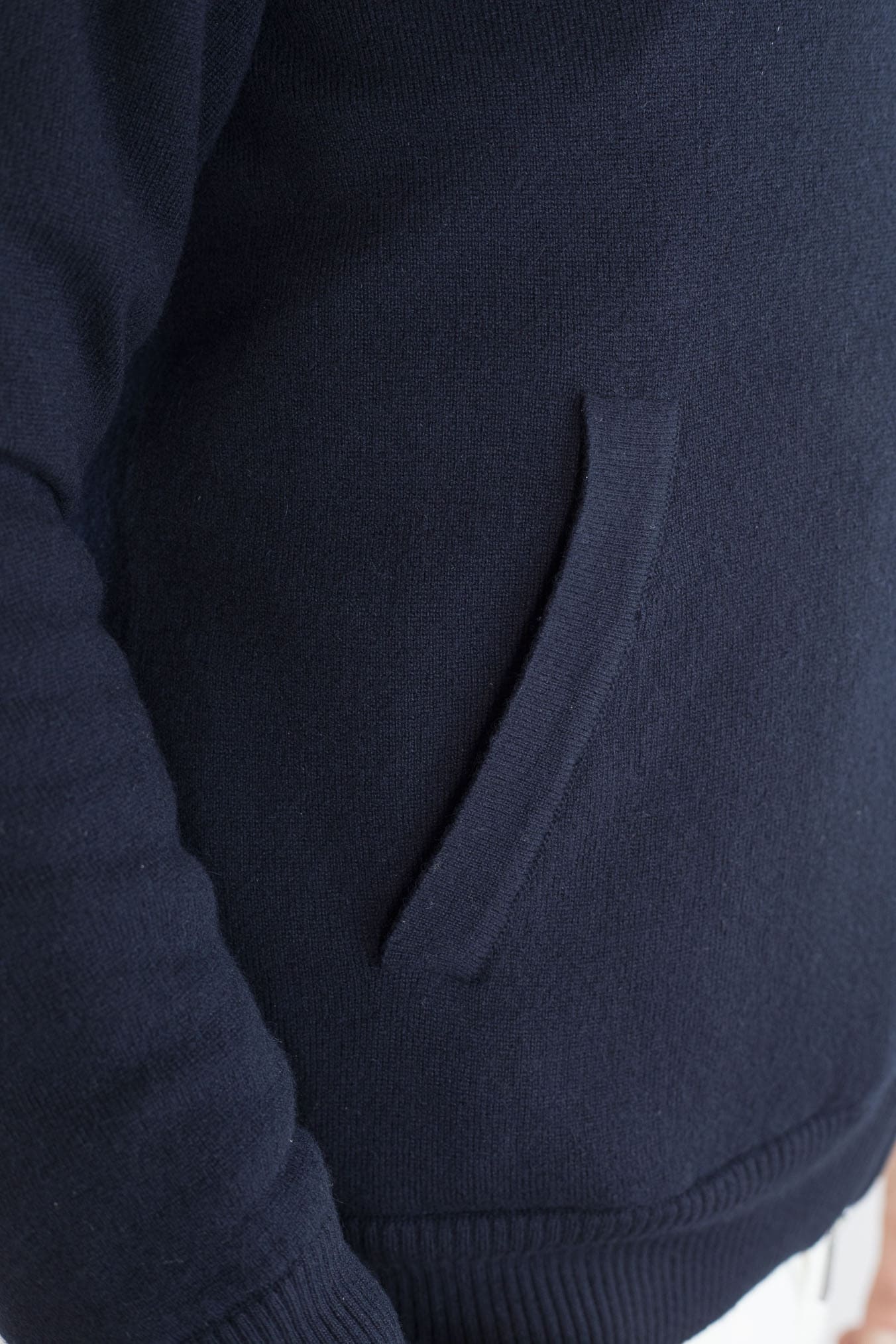 SVEVO PARMA Bomber Maglia Cashmere Castorino Blu