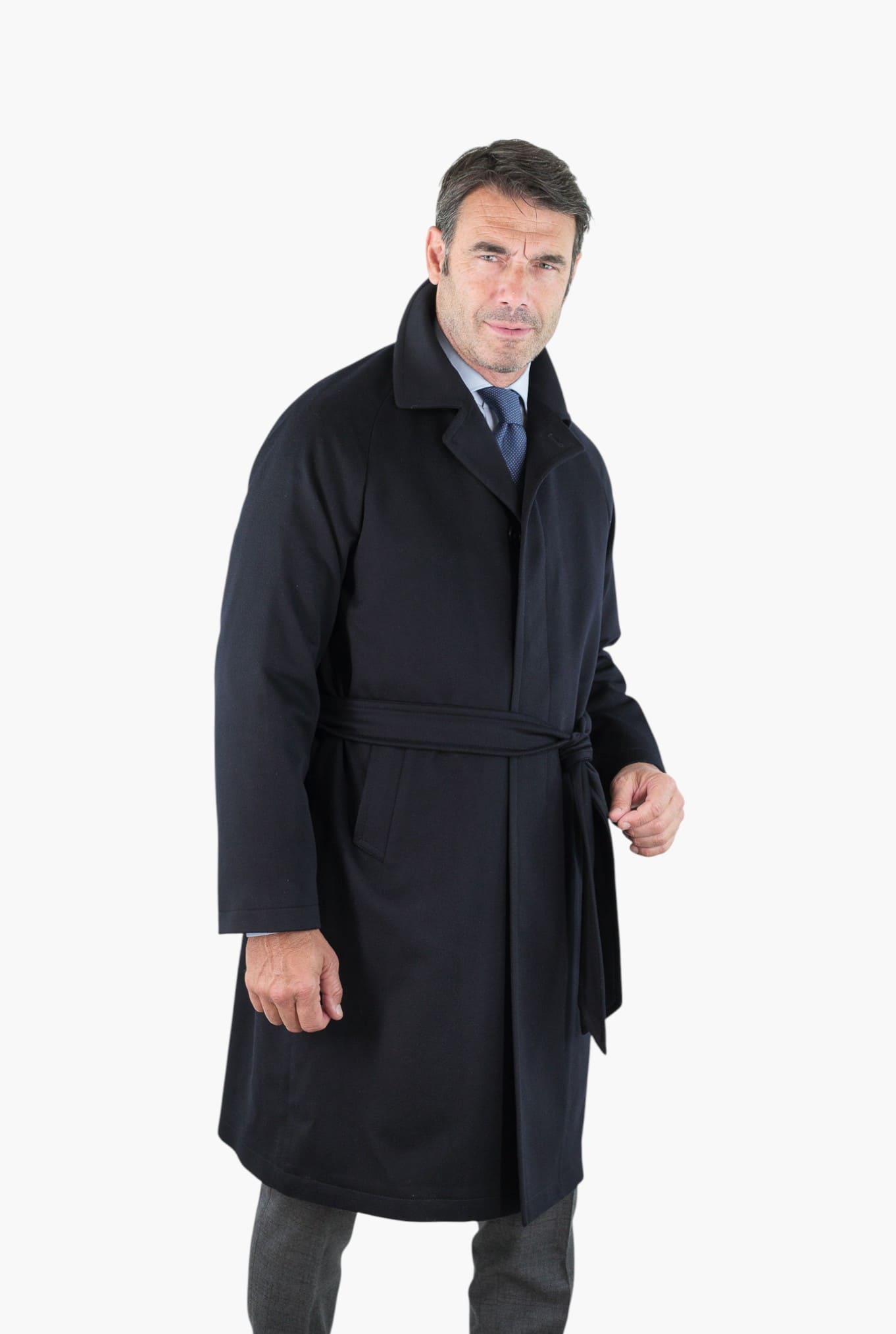 TAGLIATORE Cappotto Cashmere con Cintura Blu