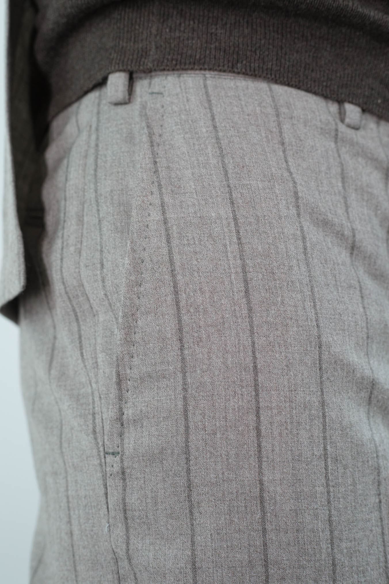 TOMBOLINI Abito Doppiopetto Gessato "Zero Gravity" Tortora